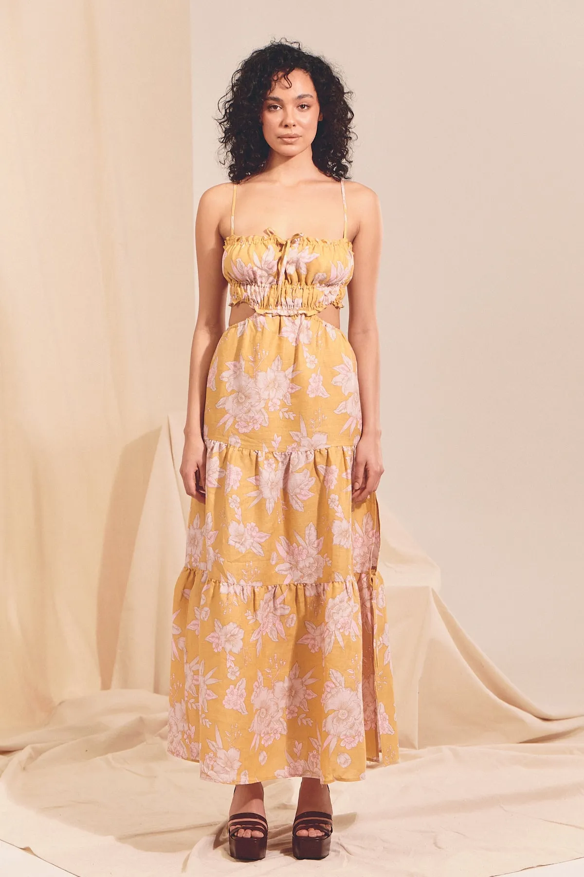 Koda Linen Maxi Dress - Hawaii Sunrise