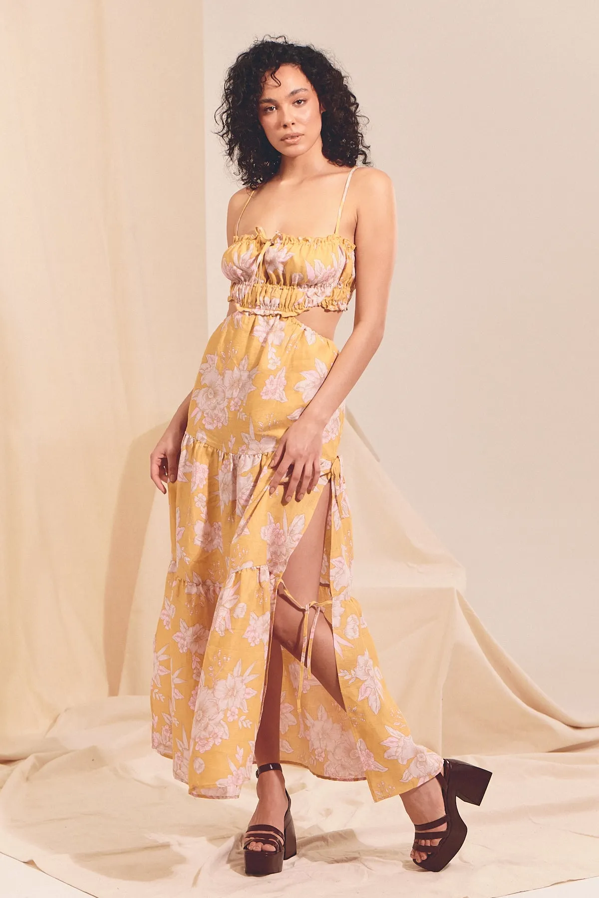 Koda Linen Maxi Dress - Hawaii Sunrise