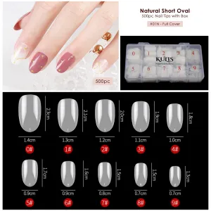 Kulis - Natural Nail Extension Tips - Short Oval - 1N