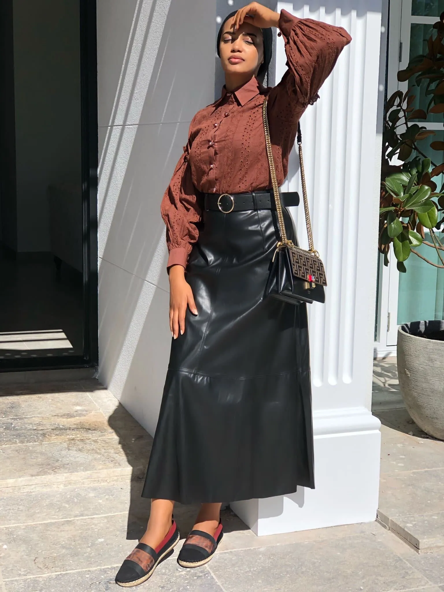 Leather Belt Skirt