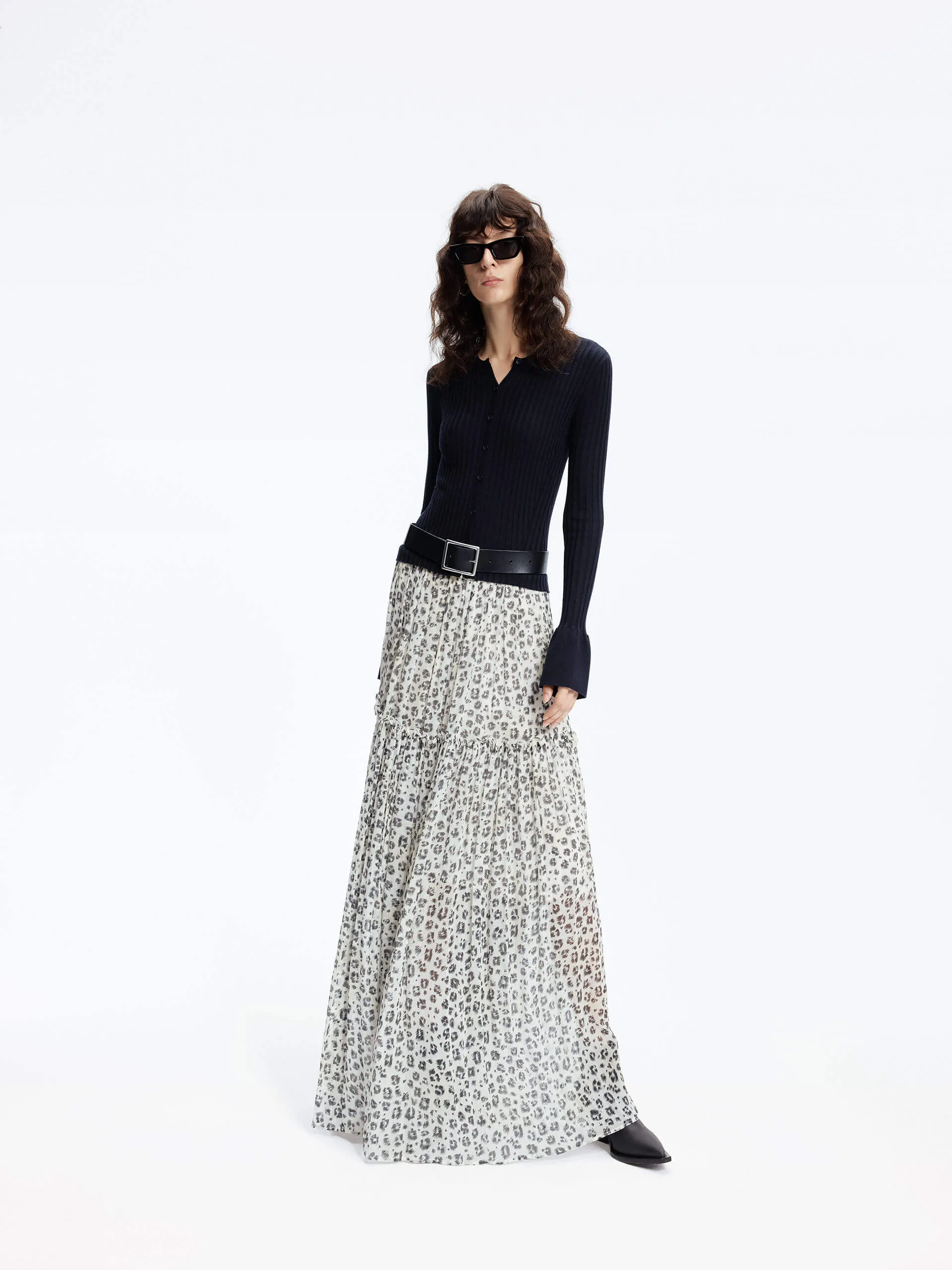 Leopard Print Maxi Skirt