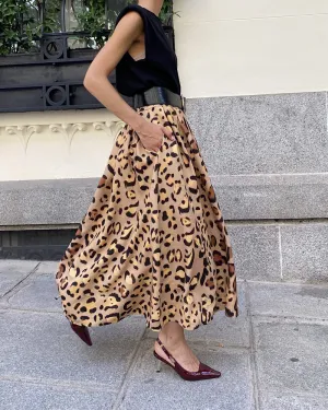 Leopard Print Temperament Skirt