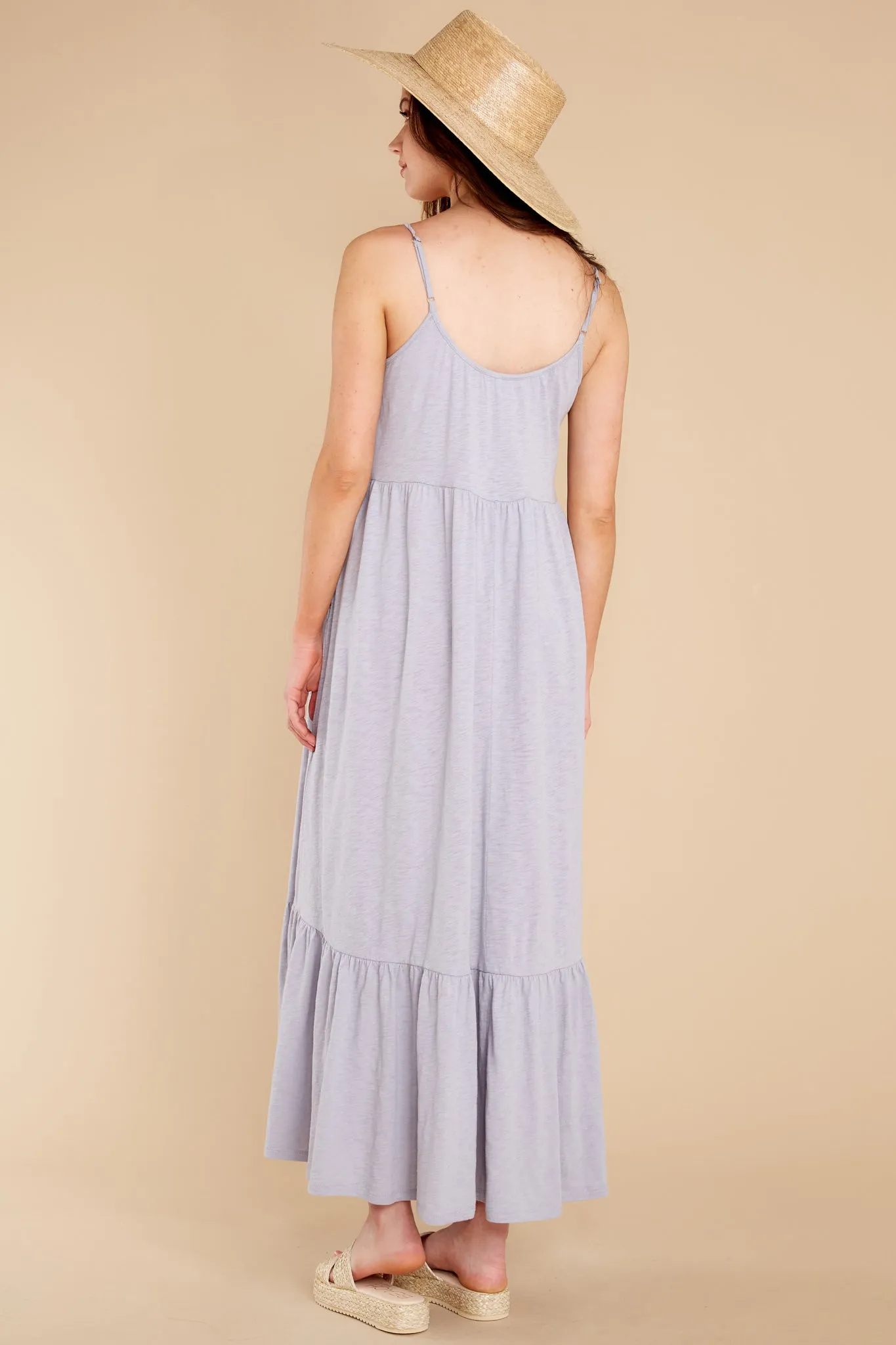 Lido Slub Lavender Ash Maxi Dress