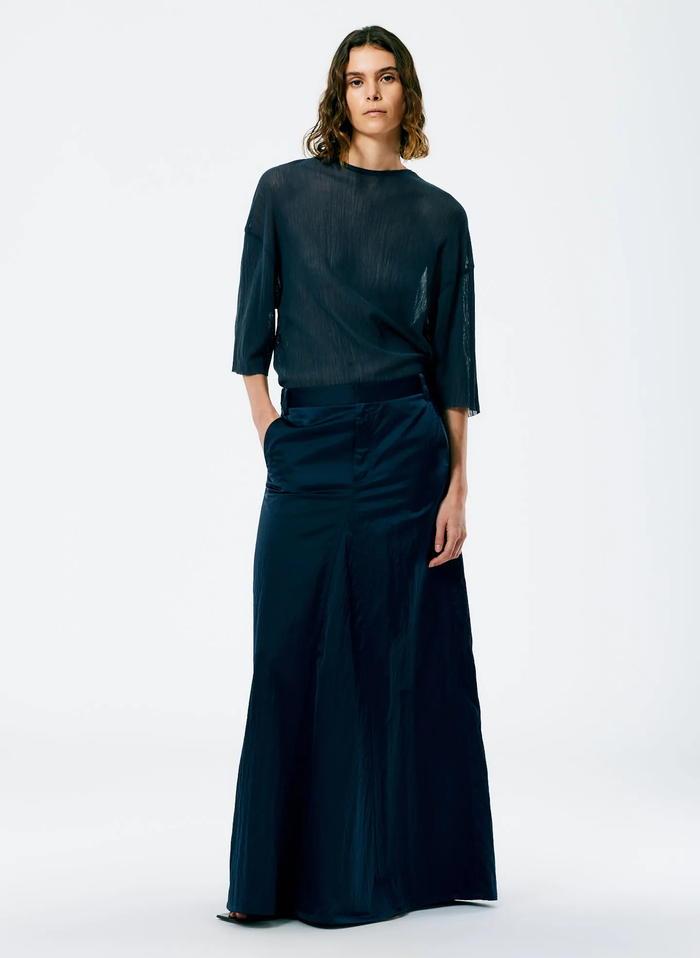 Luxe Eco Satin Godet Maxi Skirt