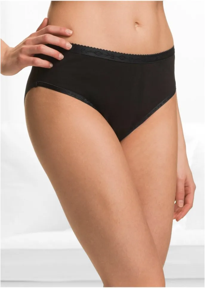 Maxi panties (5 pcs) Bpc Bonprix Collection, black