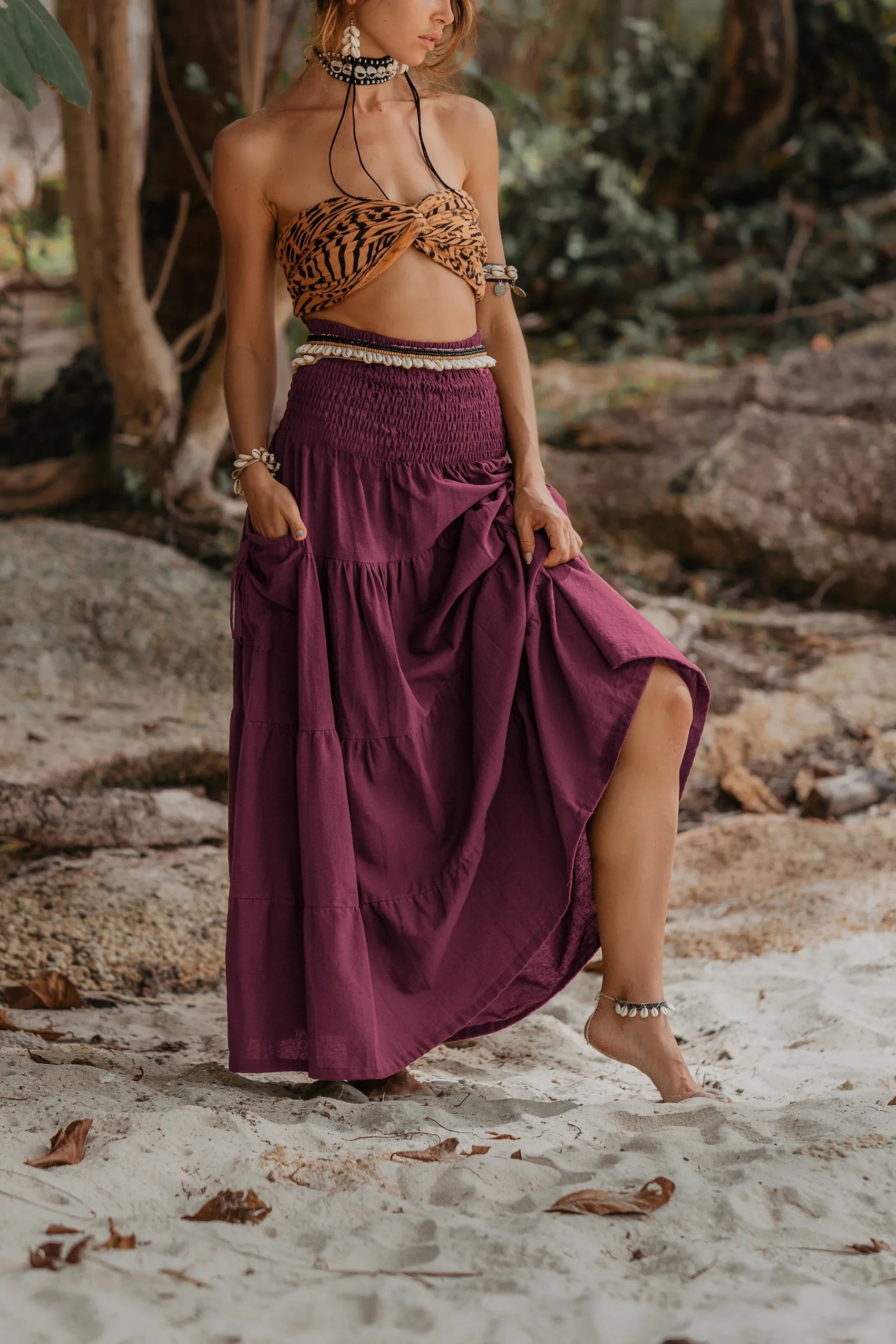 Maxi Skirt Keela Mangosteen