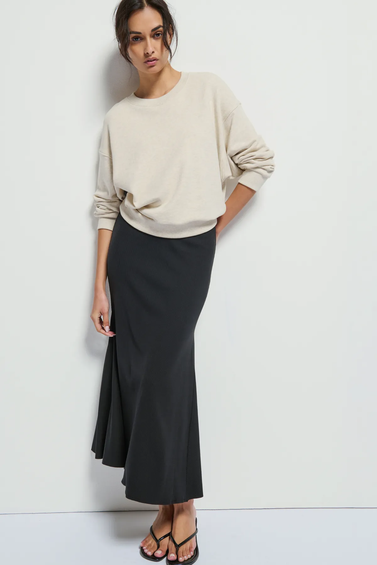 Melani Ribbed Long Skirt