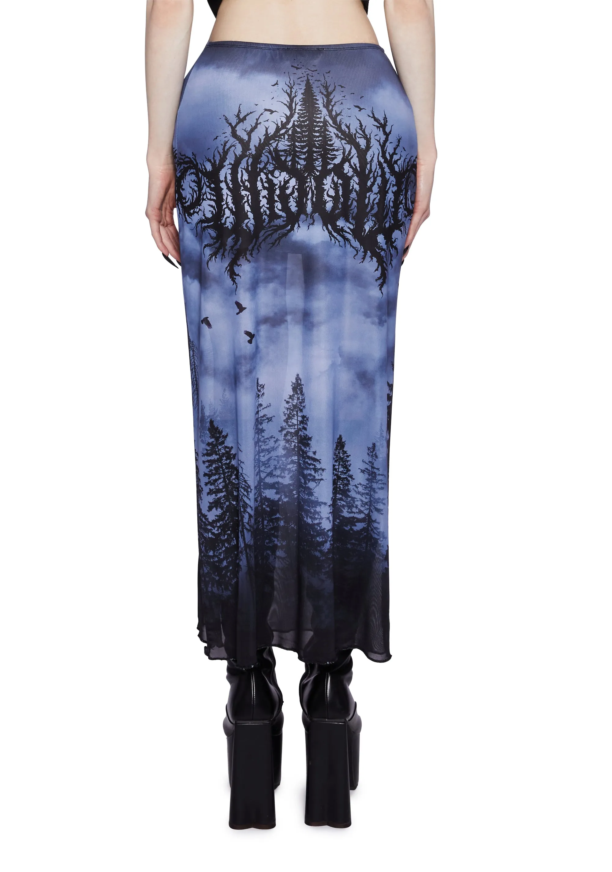 Metal Forest Maxi Skirt