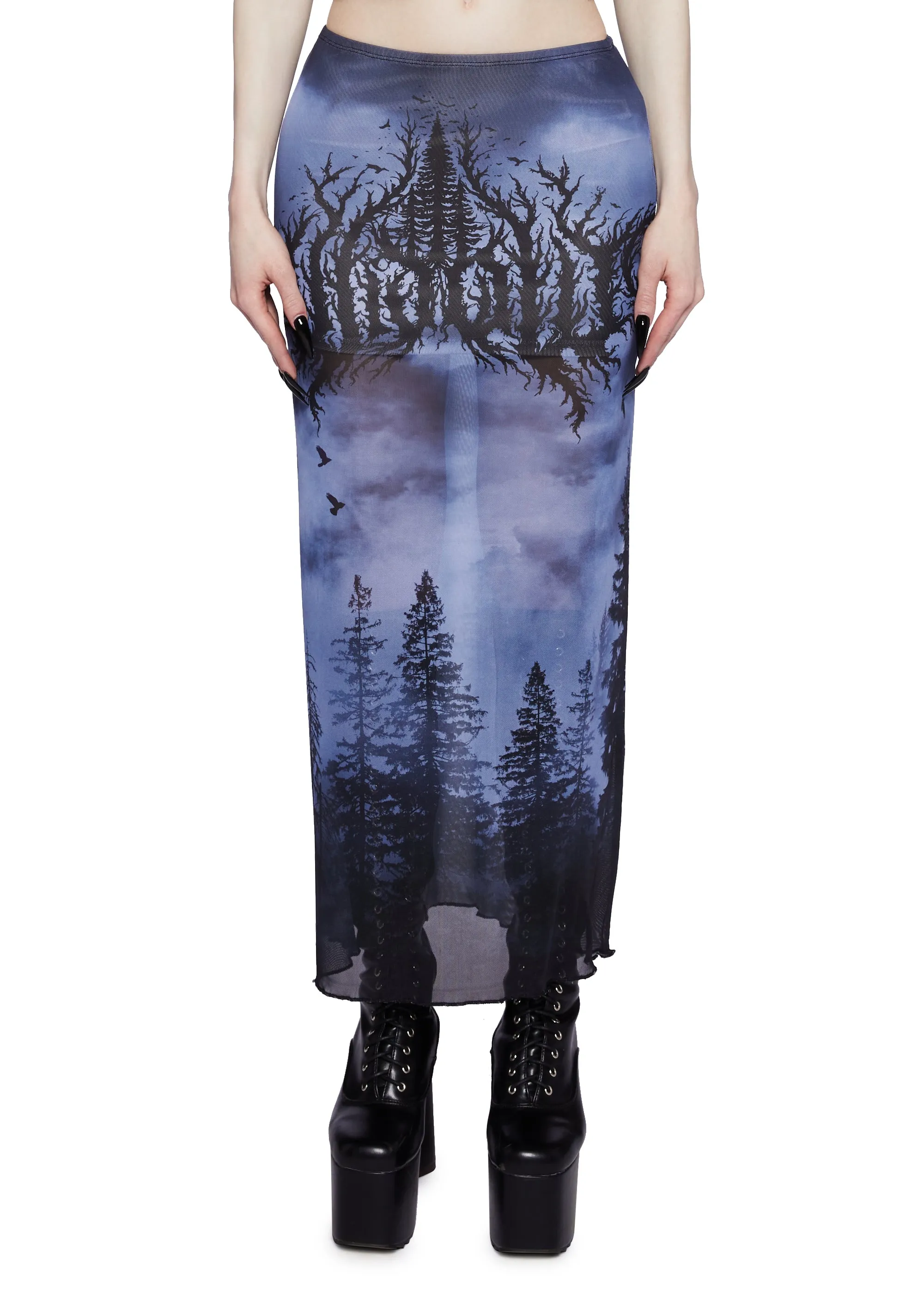 Metal Forest Maxi Skirt