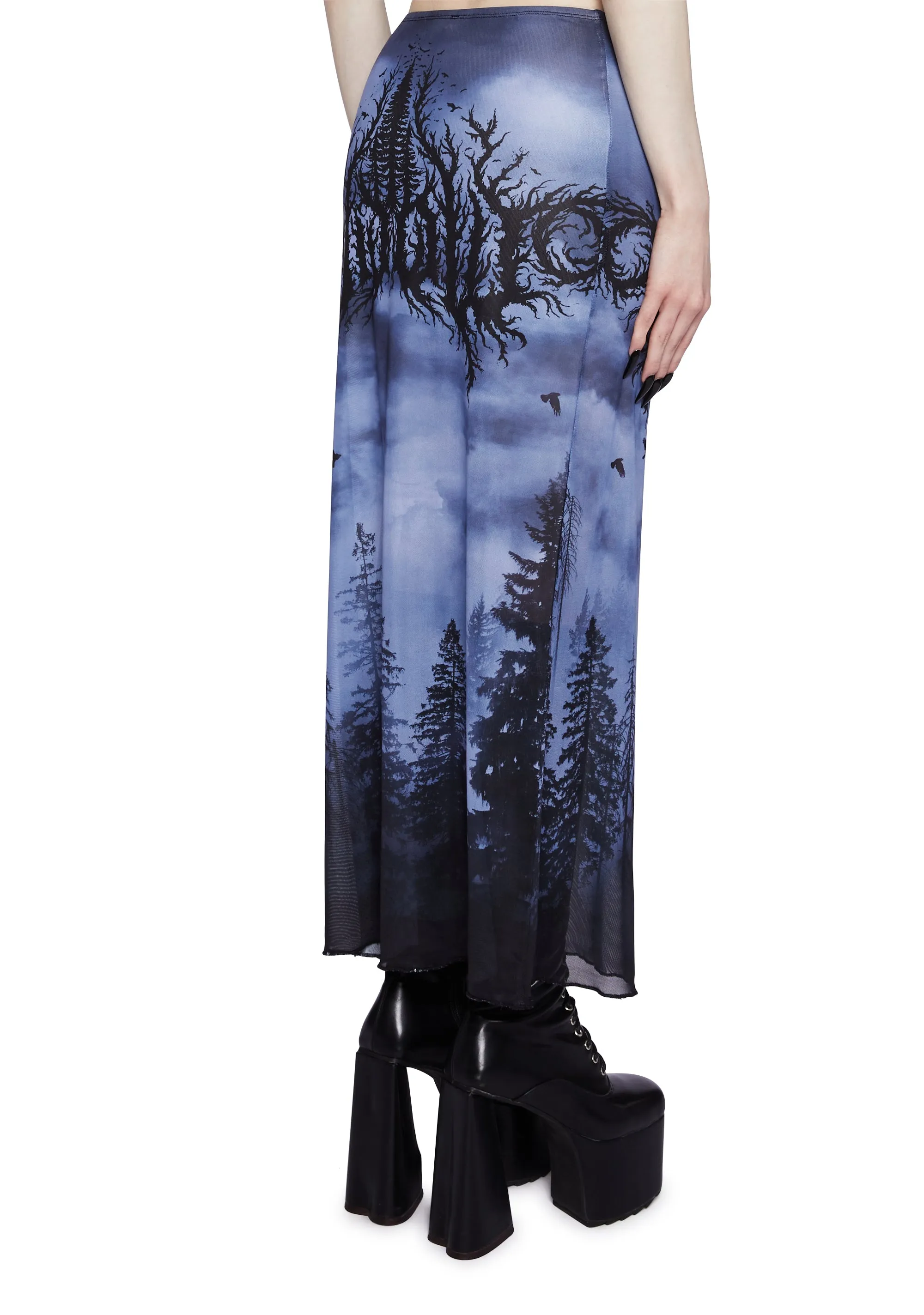 Metal Forest Maxi Skirt