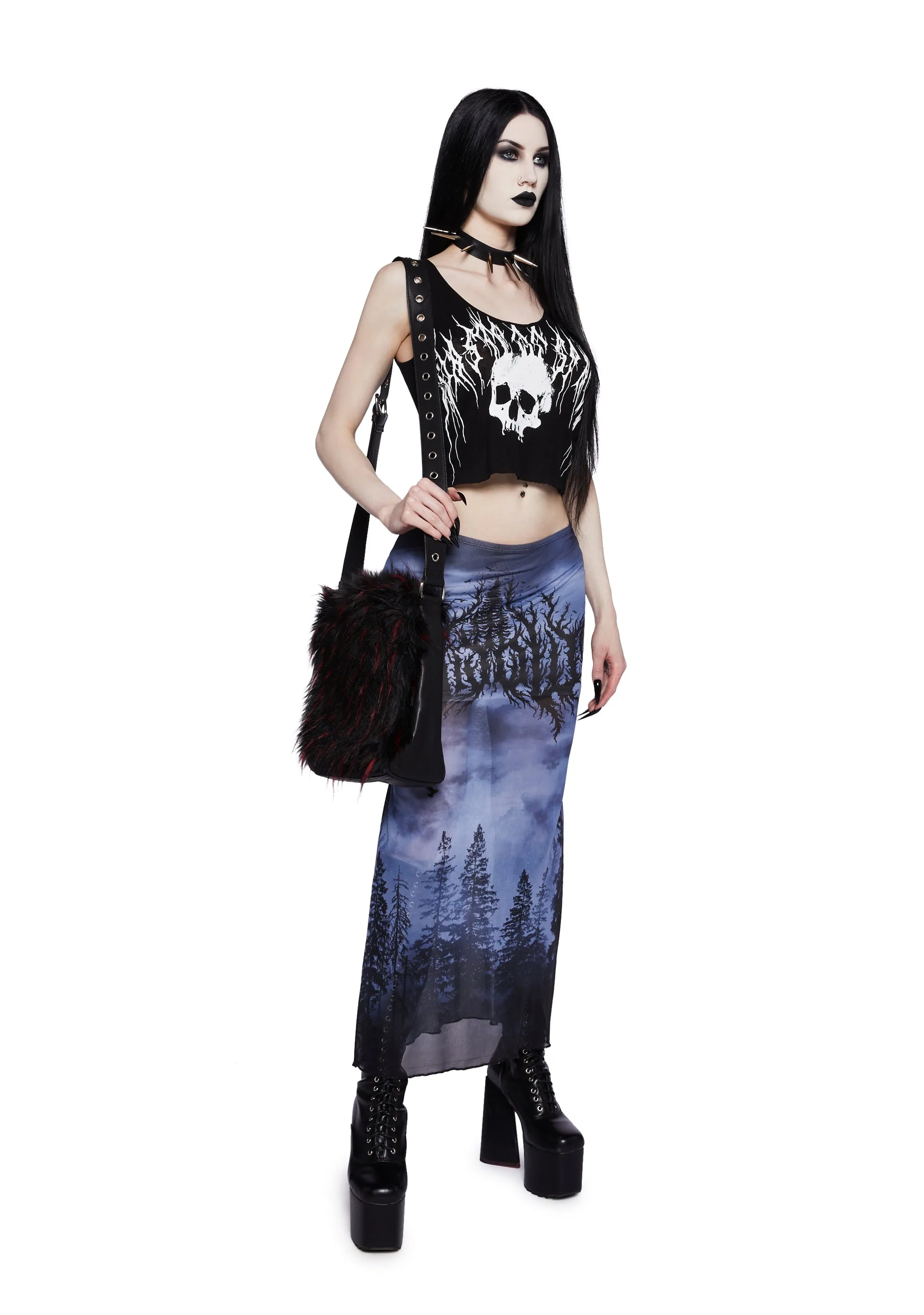 Metal Forest Maxi Skirt