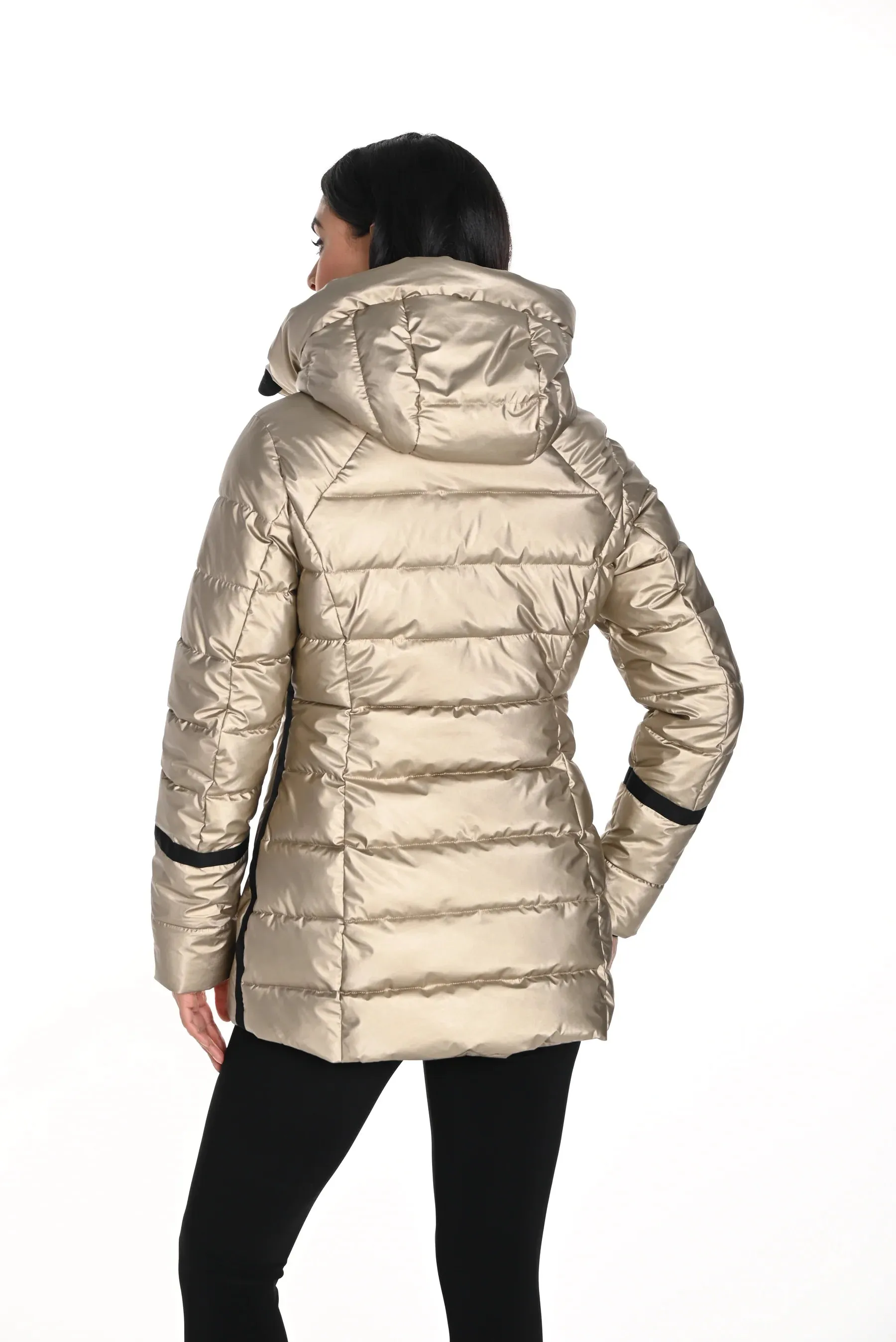 Metallic Gold Puffer Jacket by Frank Lyman