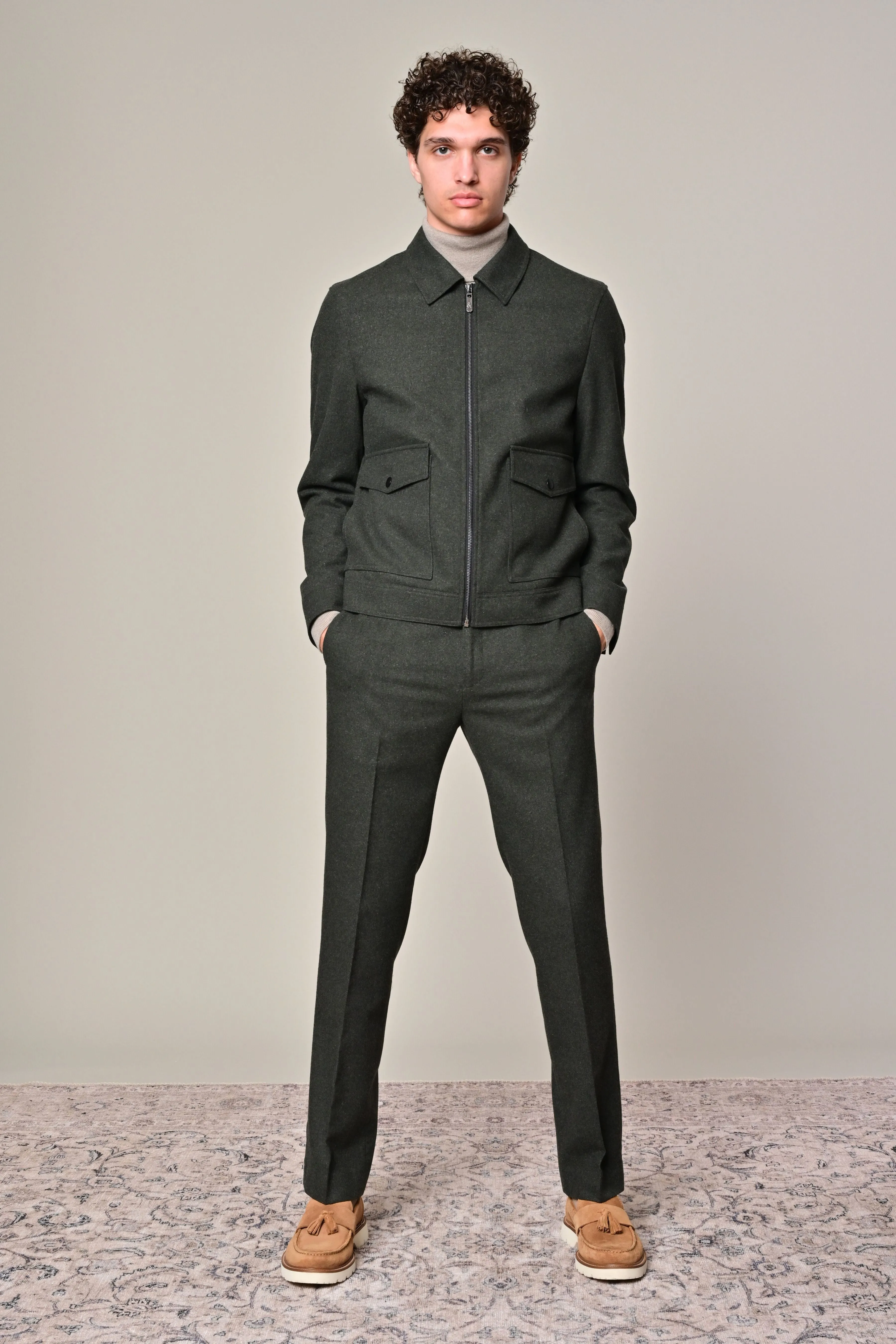 Milo Bomber Jacket - slim - Olive Green