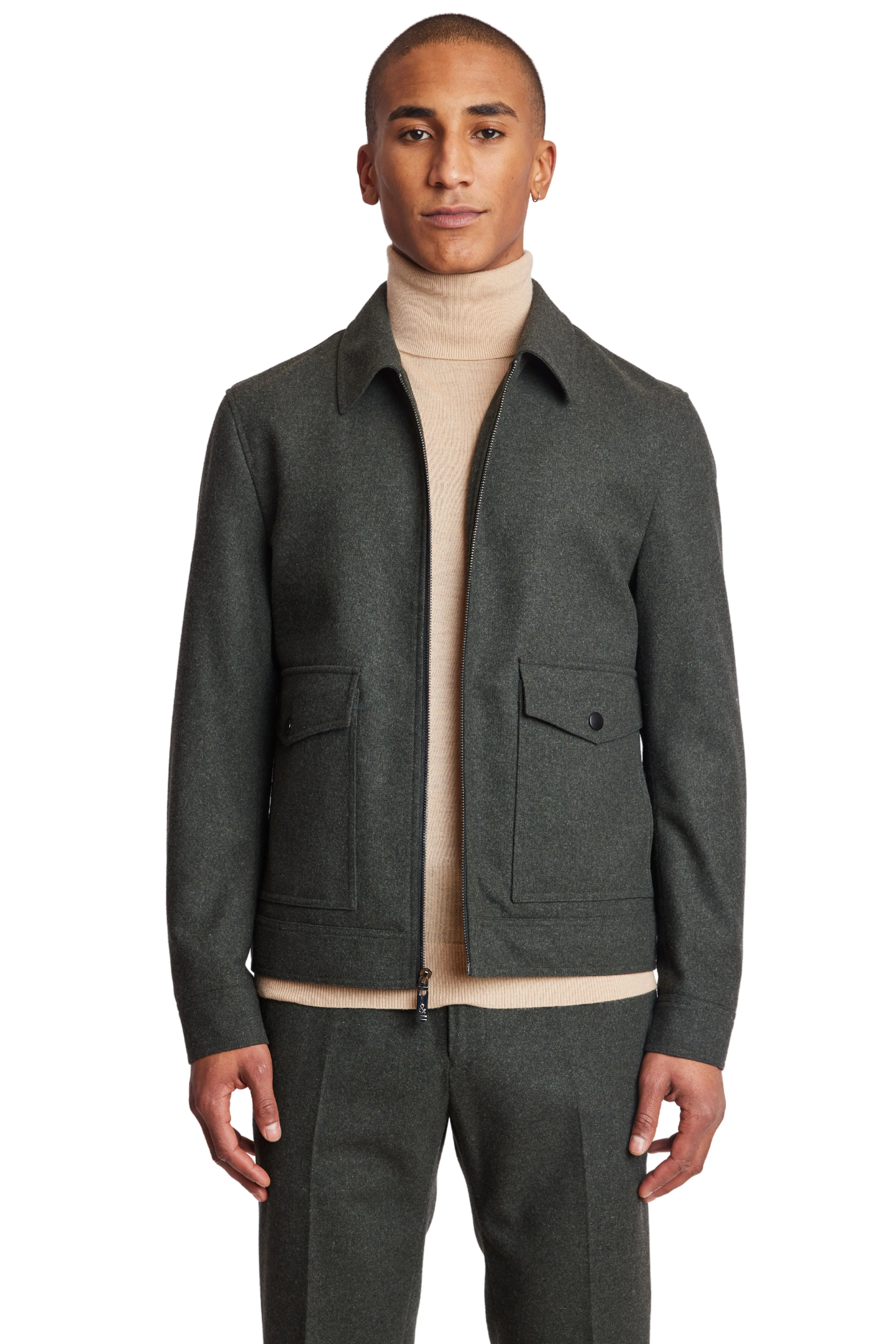 Milo Bomber Jacket - slim - Olive Green