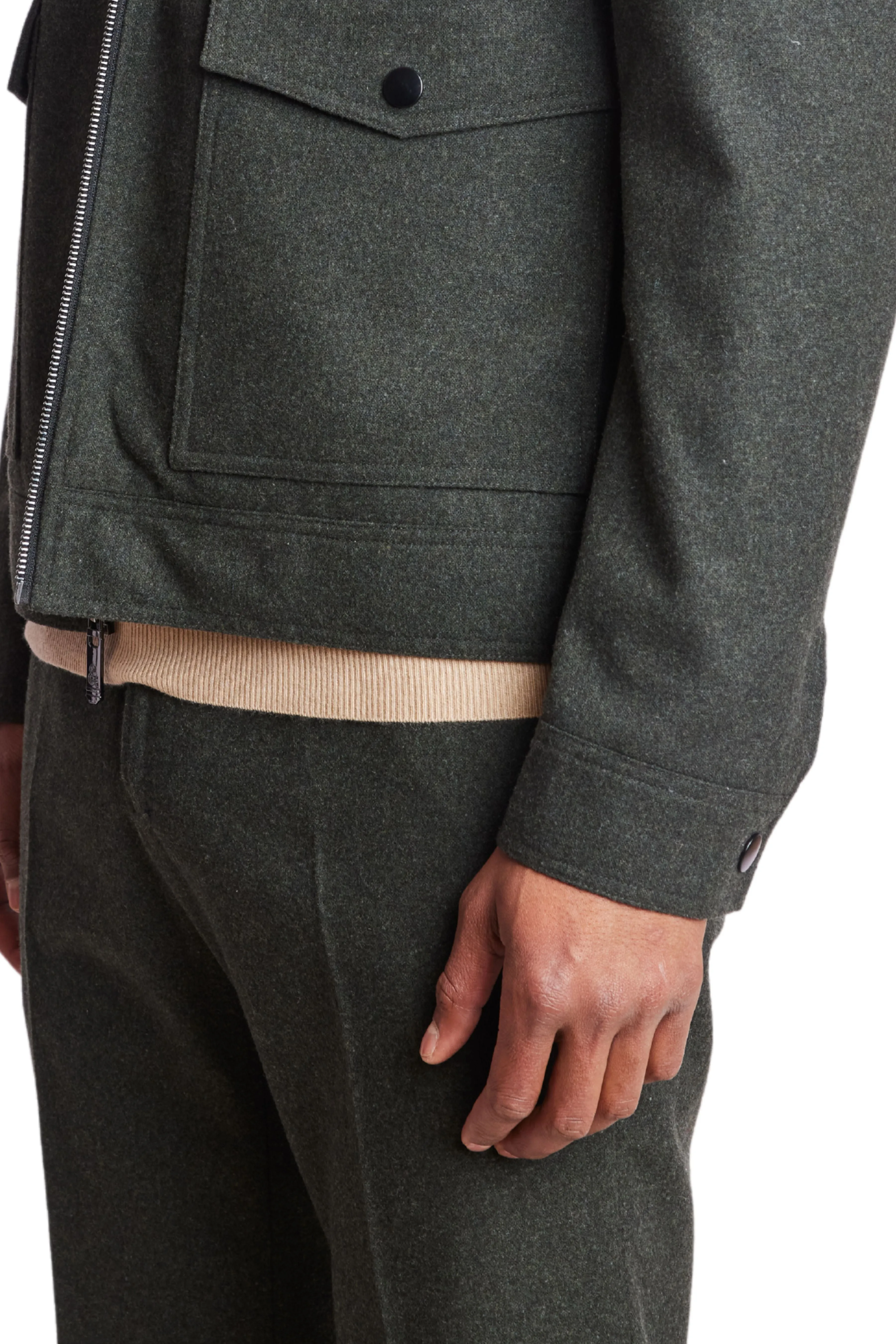 Milo Bomber Jacket - slim - Olive Green