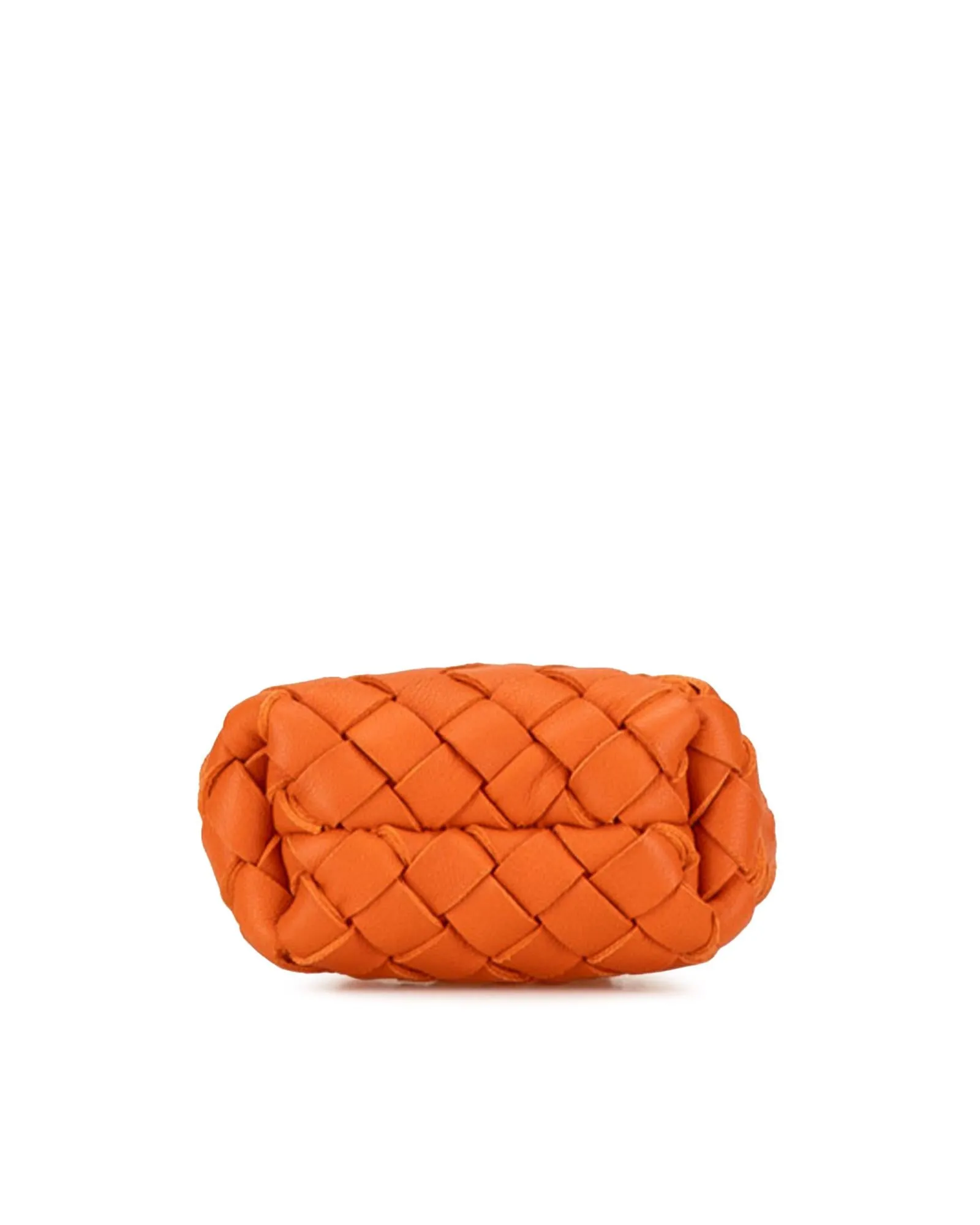 Nappa Intrecciato Maxi Cabat Woven Leather Bag Charm