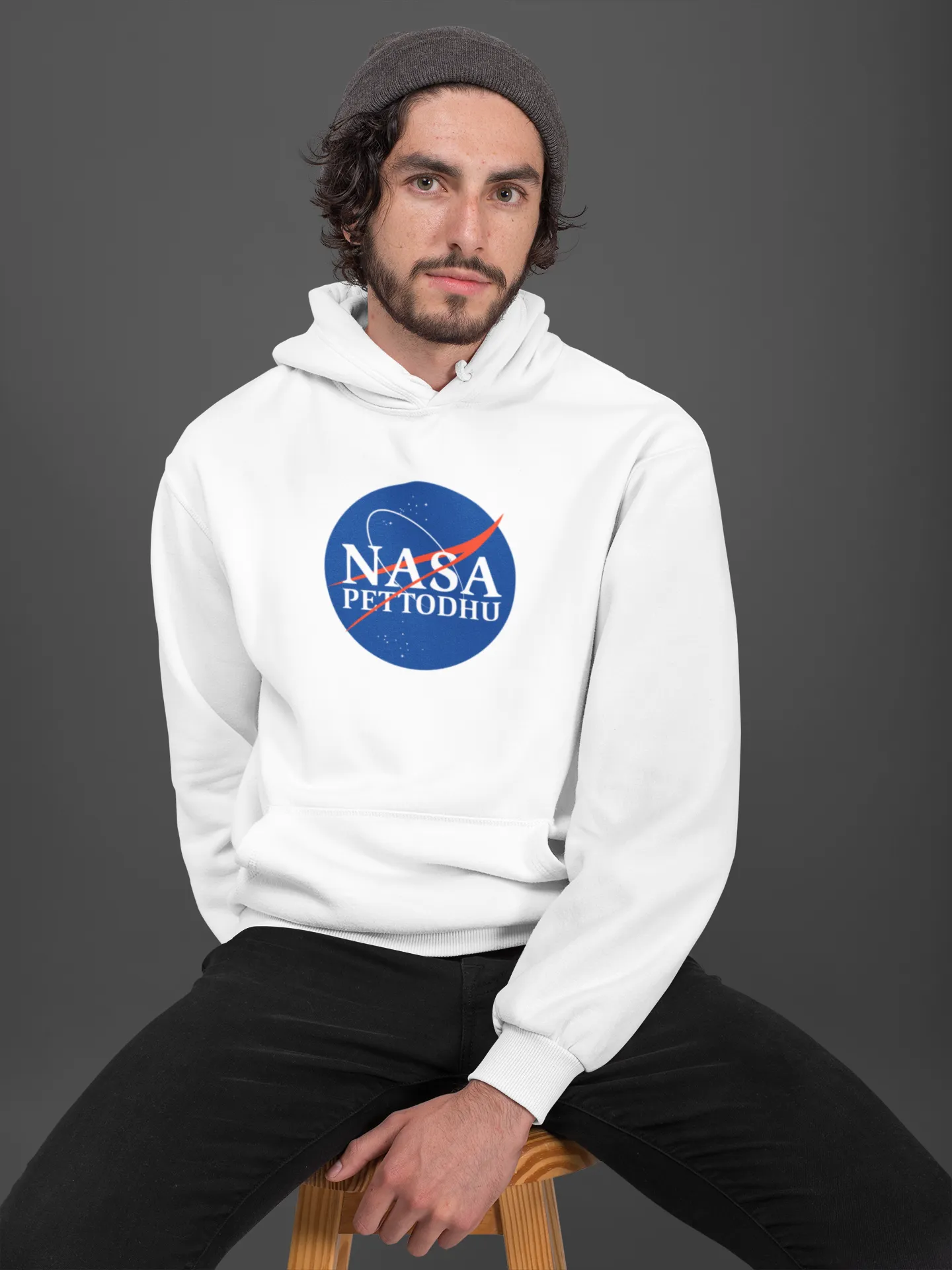 NASA Pettodhu Unisex Hoodie White