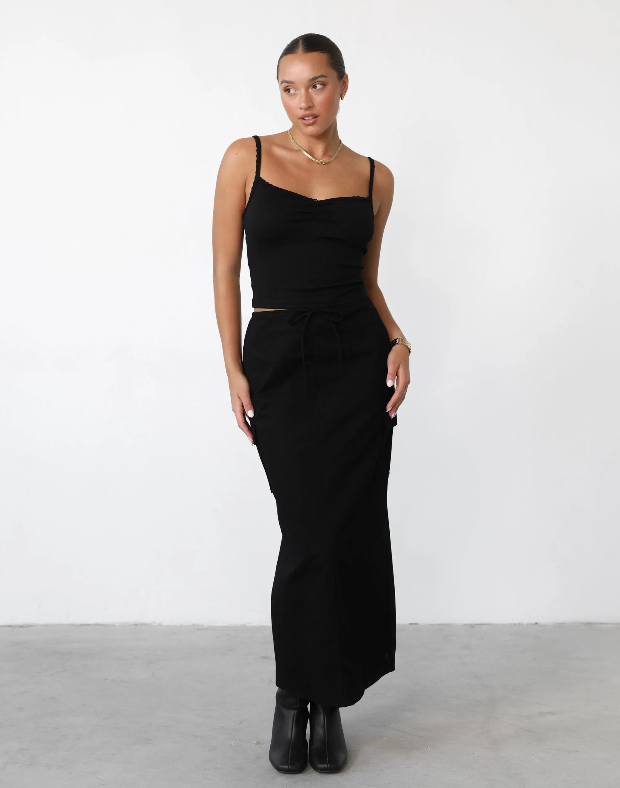 Not Now Maxi Skirt (Black)