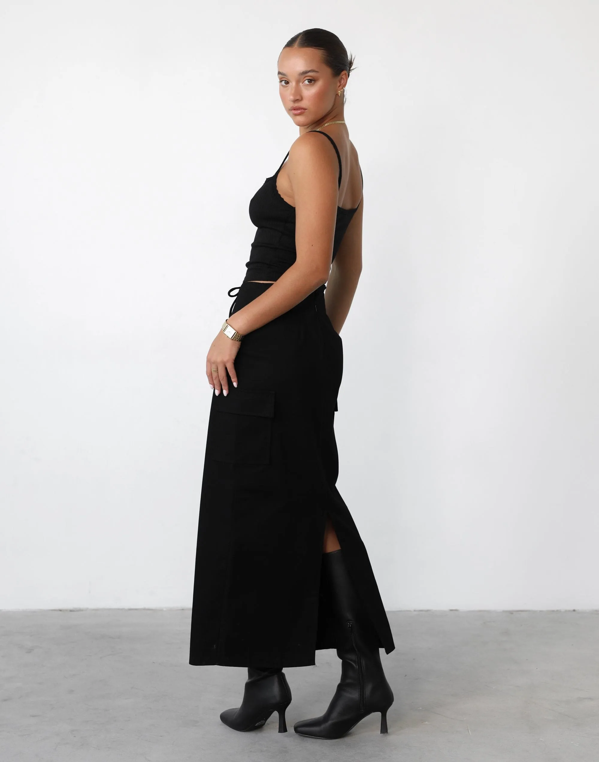 Not Now Maxi Skirt (Black)