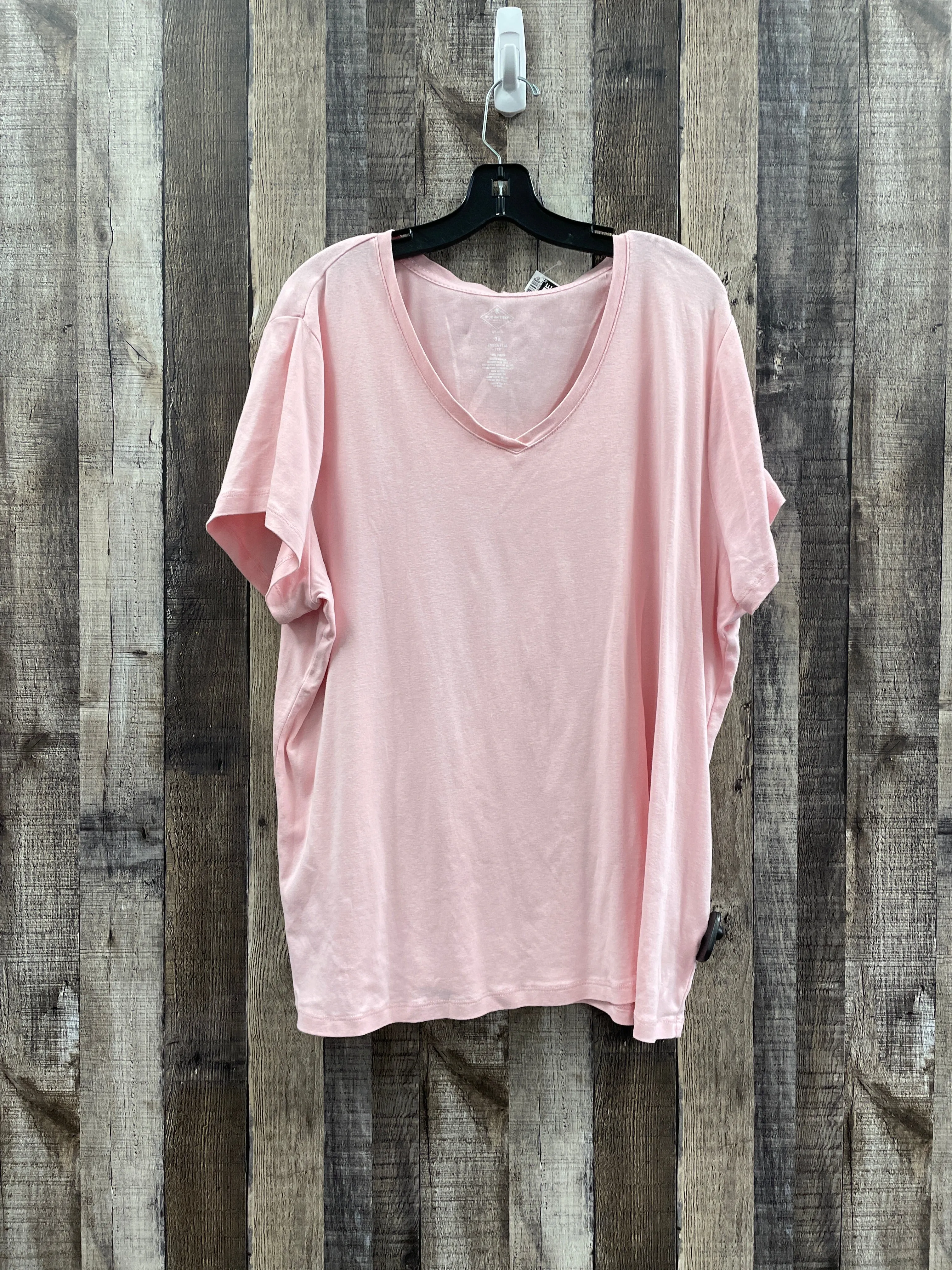 Pink Top Short Sleeve St Johns Bay, Size 3x