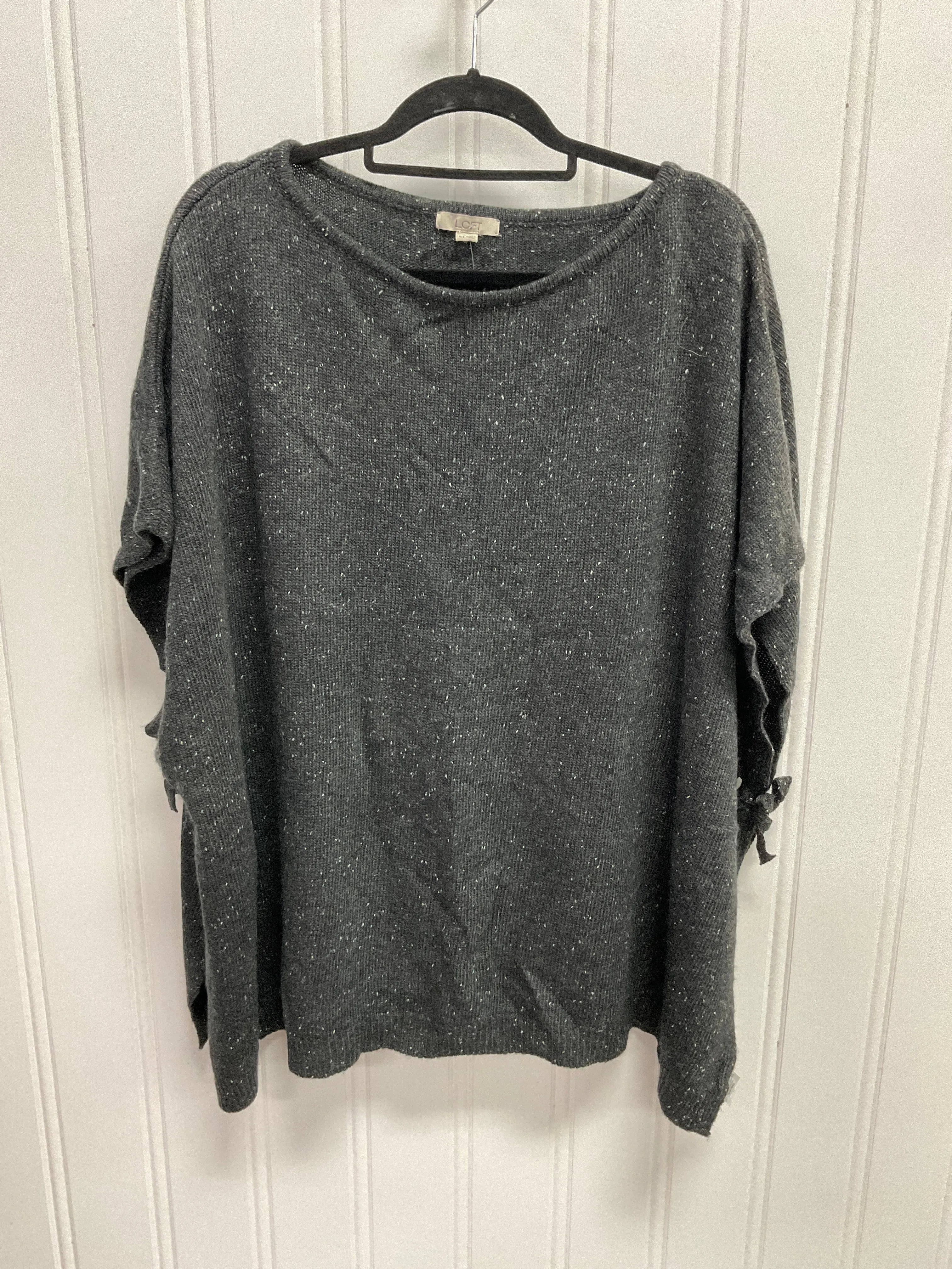 Poncho By Loft In Grey, Size: M