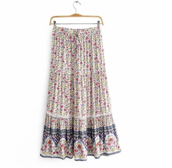 Printed Tiered Gypsy Skirt