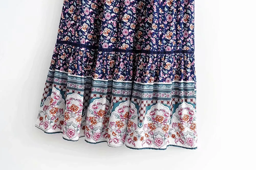 Printed Tiered Gypsy Skirt