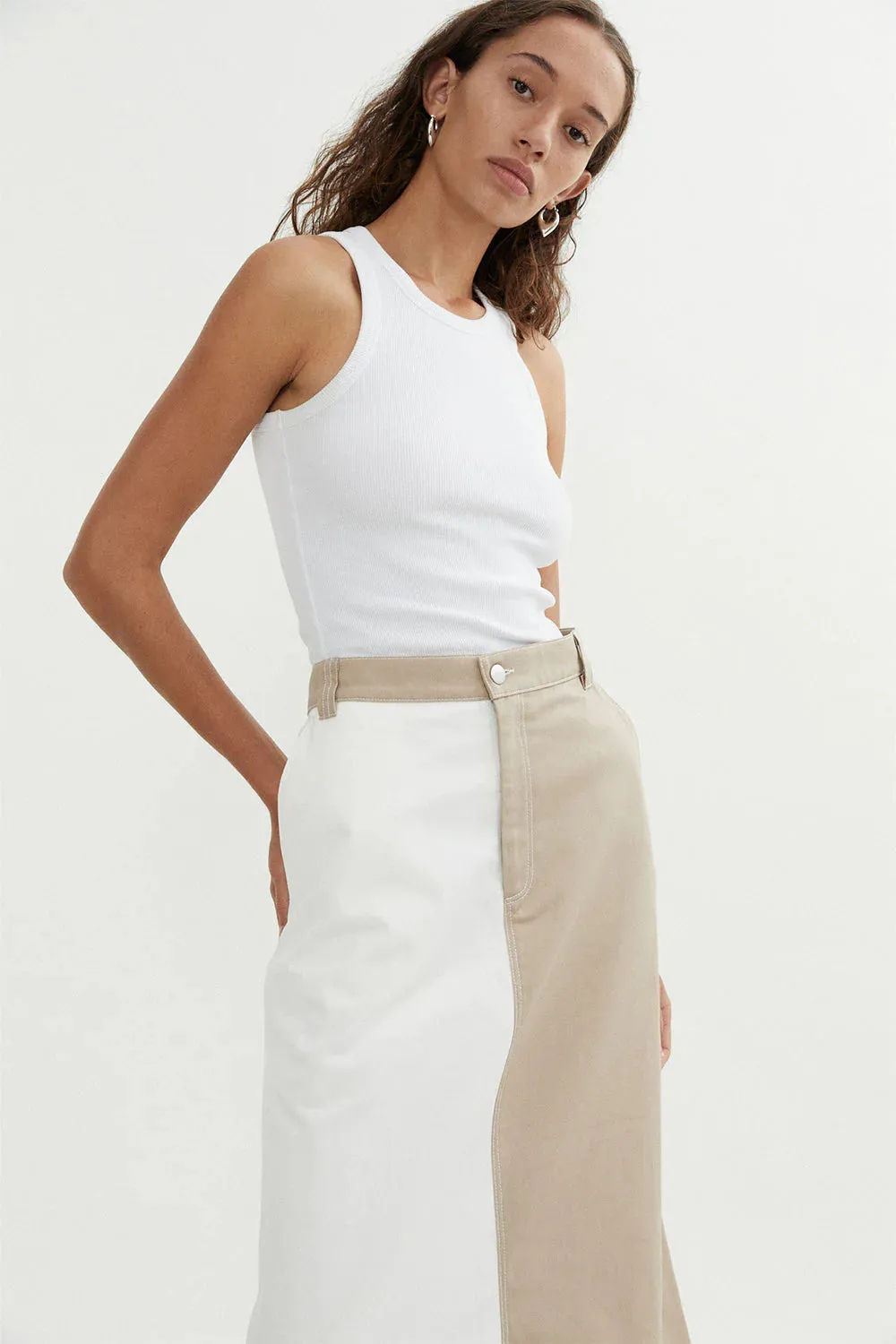 Quinn Maxi Skirt in Cream