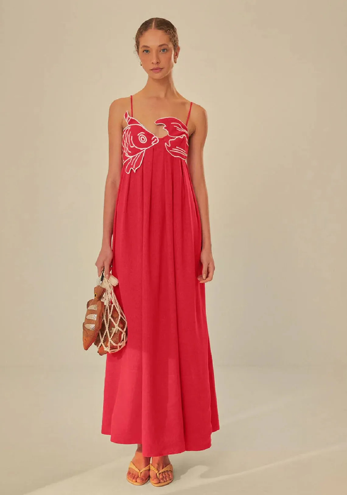 RED FISH TOP MAXI DRESS