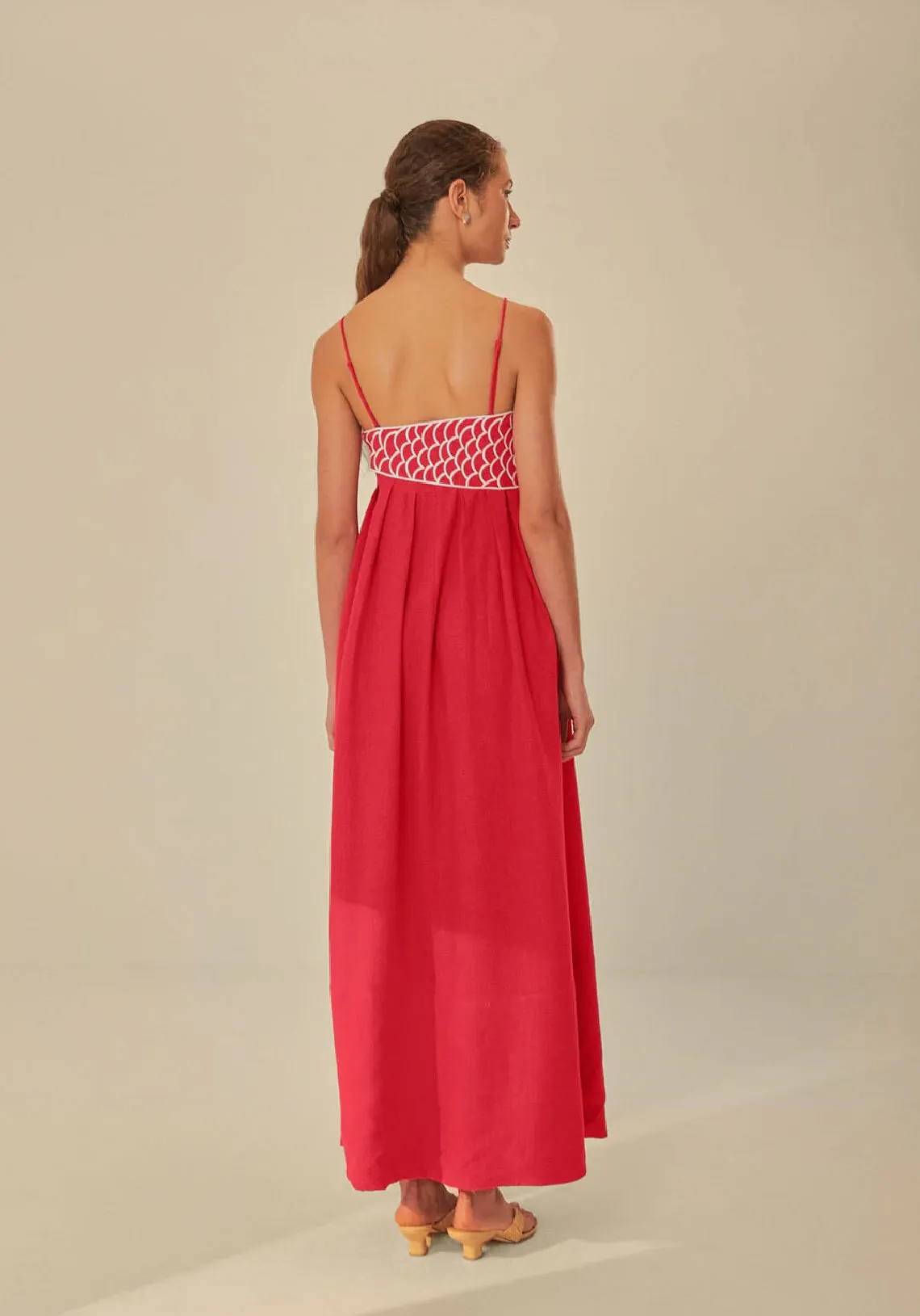 RED FISH TOP MAXI DRESS