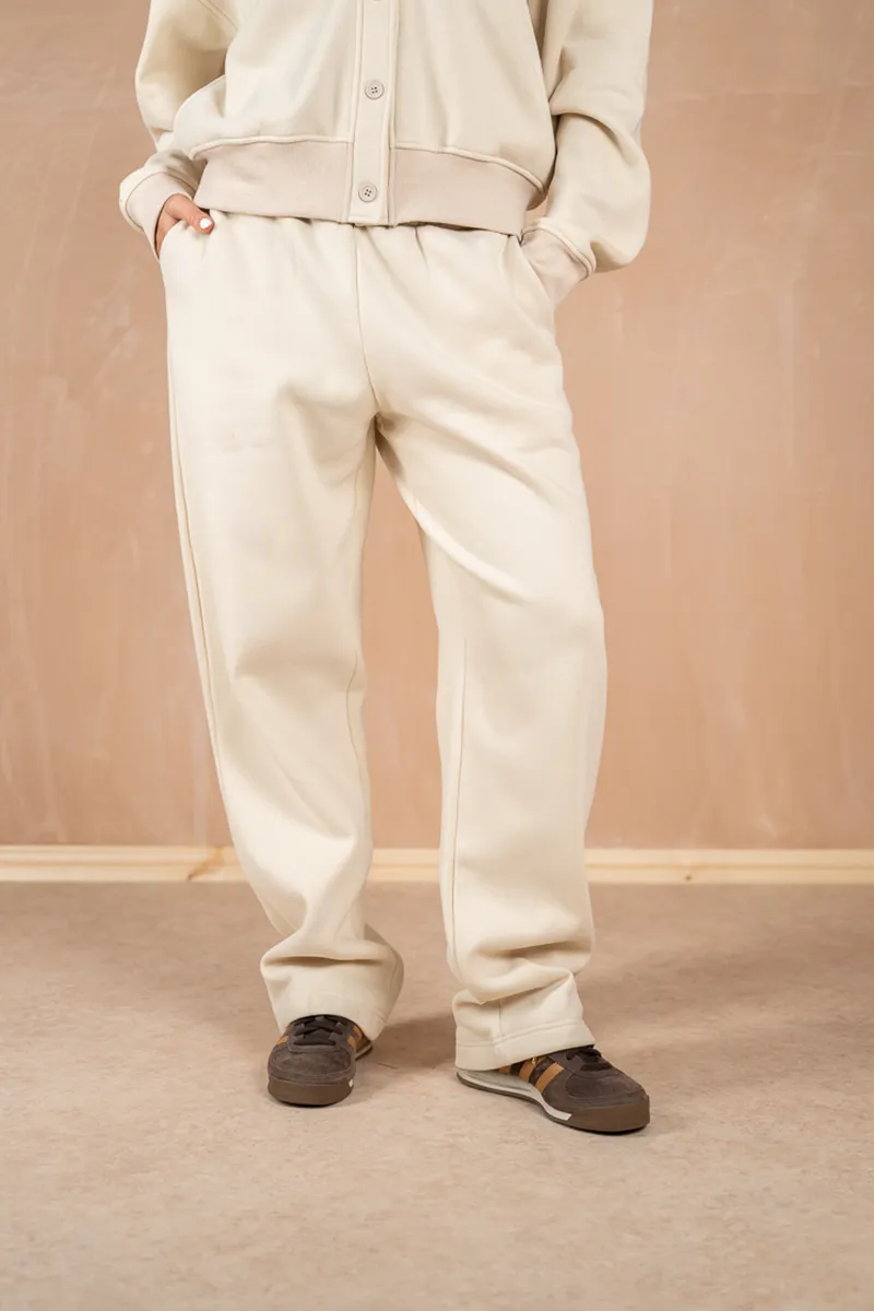 Relaxed Jersey Straight Leg Jogger - Stone