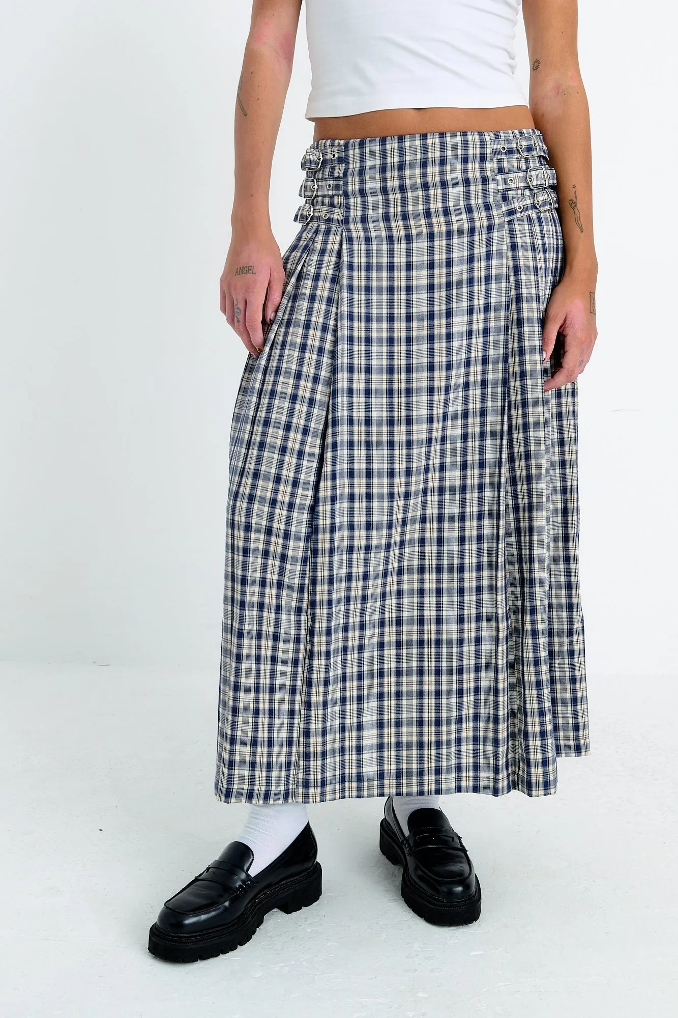 Roary Check Maxi Skirt