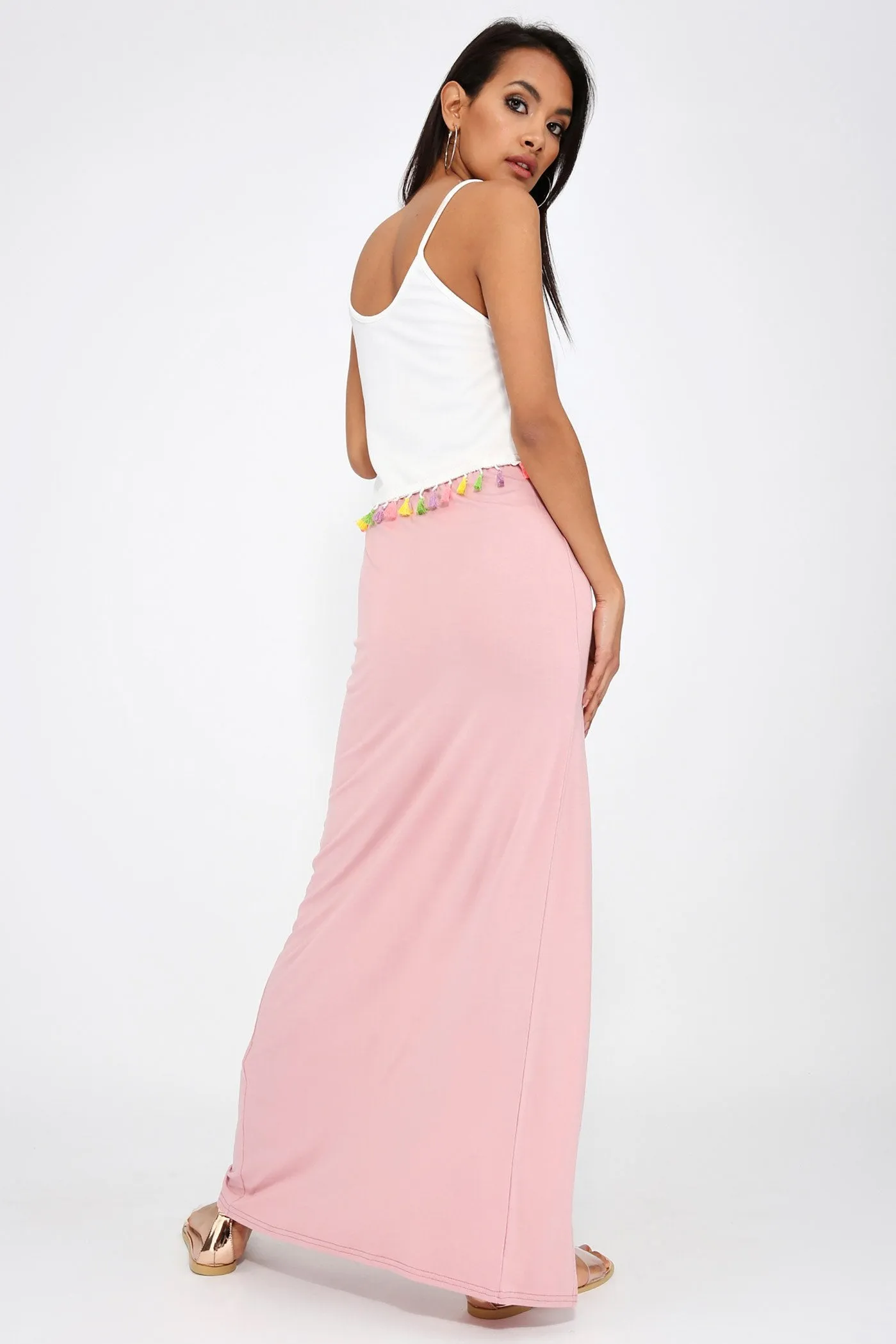 Rose Split Maxi Skirt