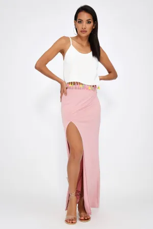 Rose Split Maxi Skirt