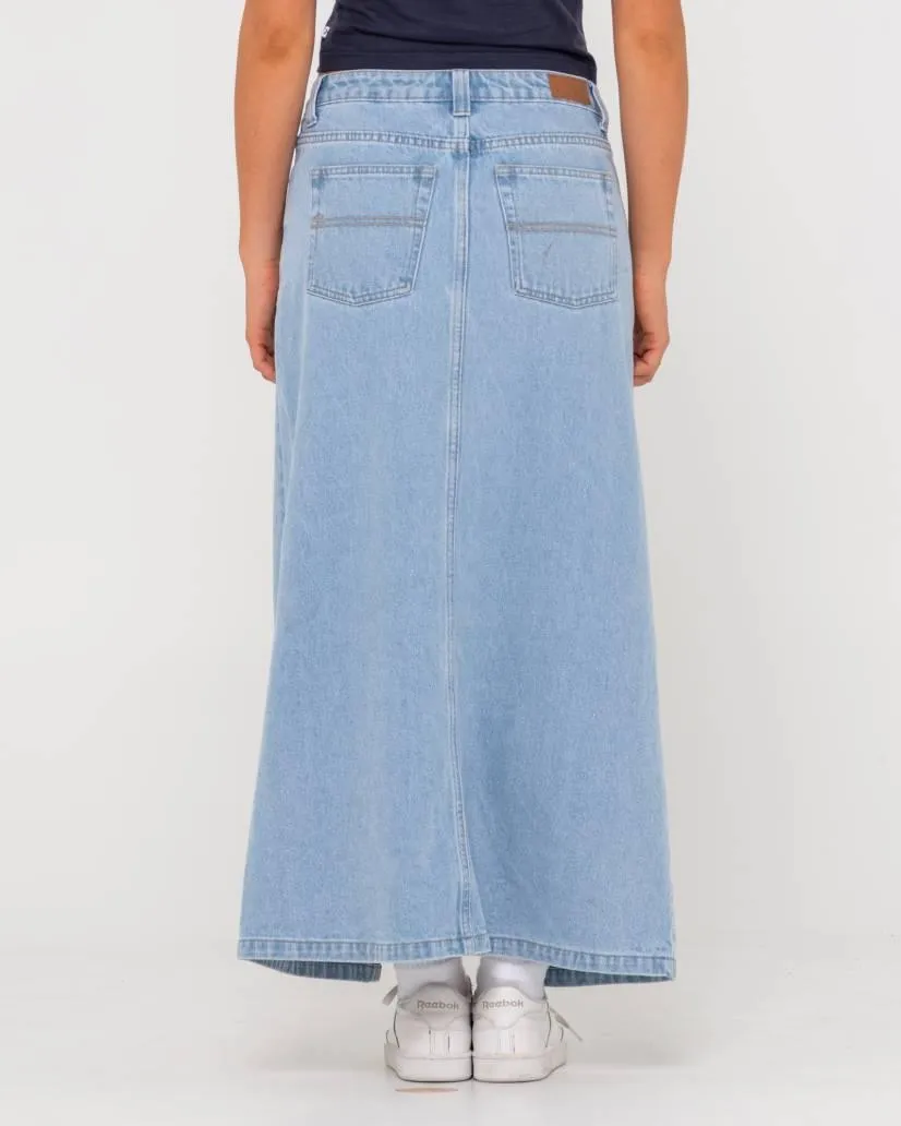 Rusty - Celeste Low Rise Denim Maxi Skirt