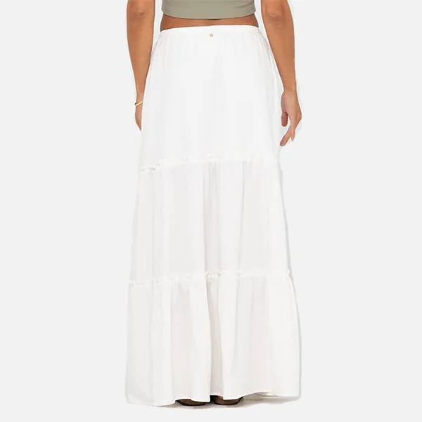 Rusty Violeta Low Rise Maxi Skirt - Snow