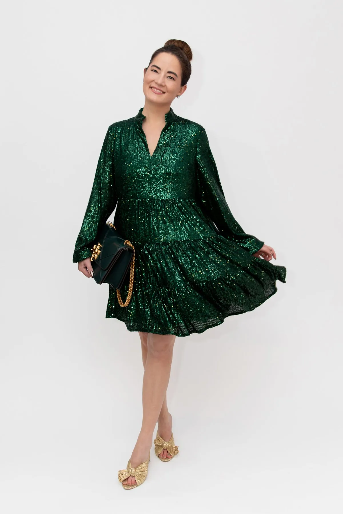 Sail To Sable Charlotte Sequin Dress - Emerald