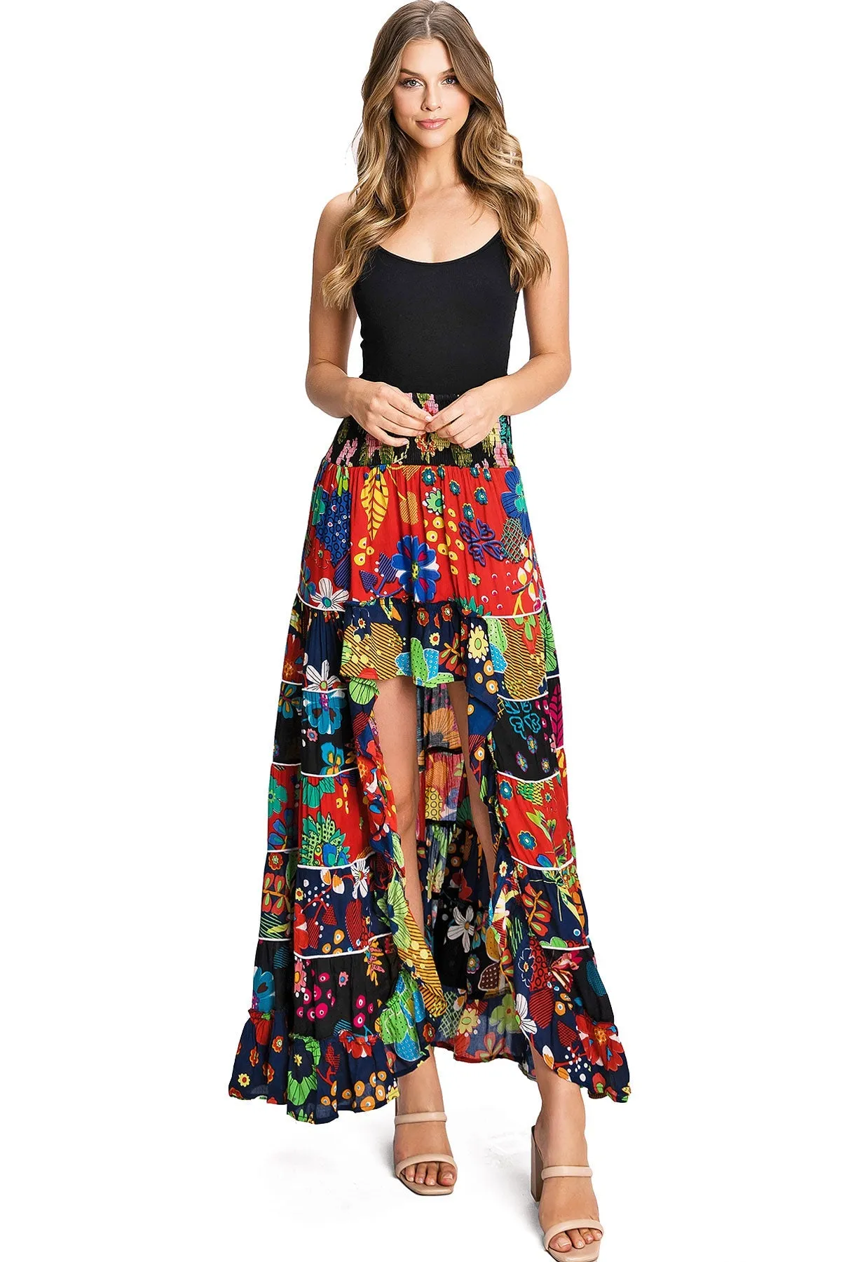 Samba Hi-Lo Maxi Skirt