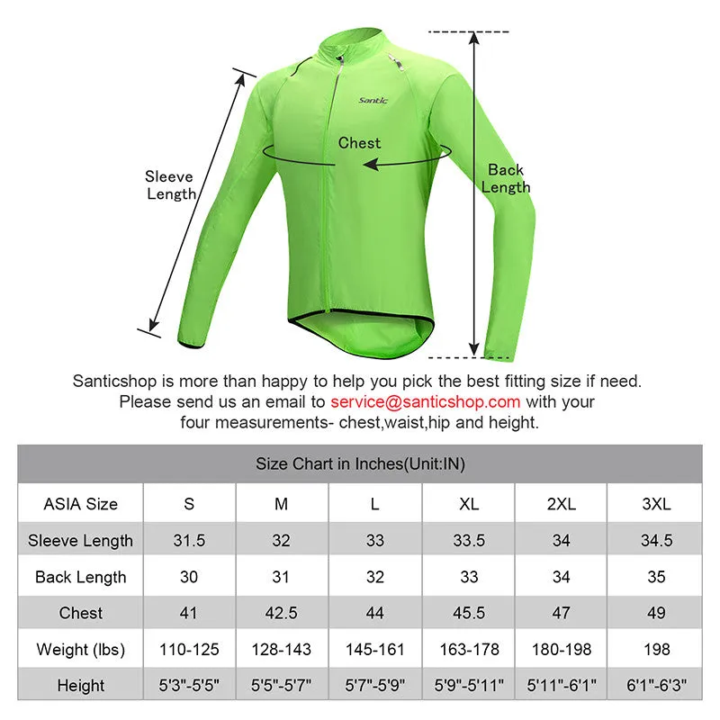 Santic Fluorescence Men Cycling Lightweight Jacket