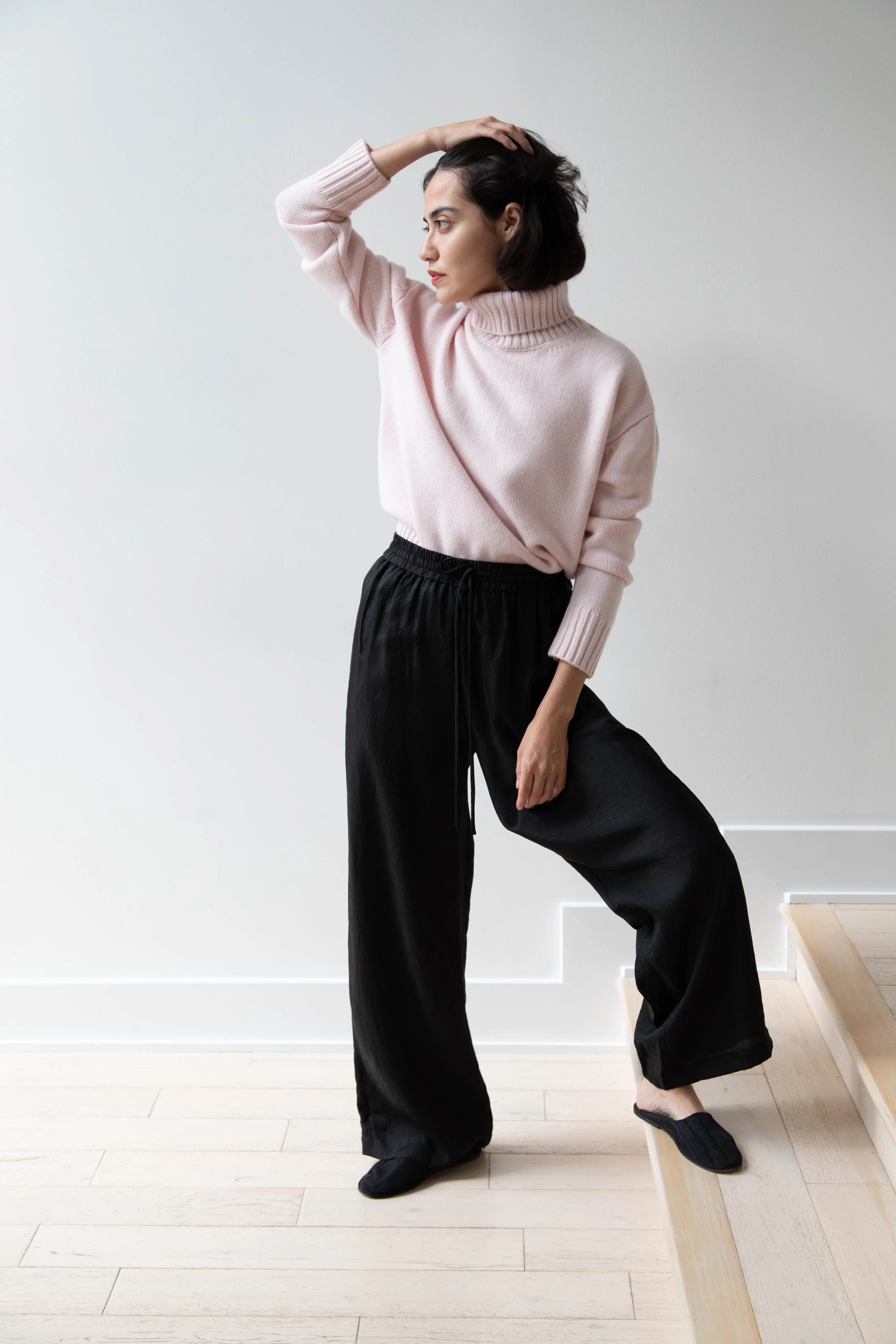 Sayaka Davis | Pull On Pants in Black Cupro