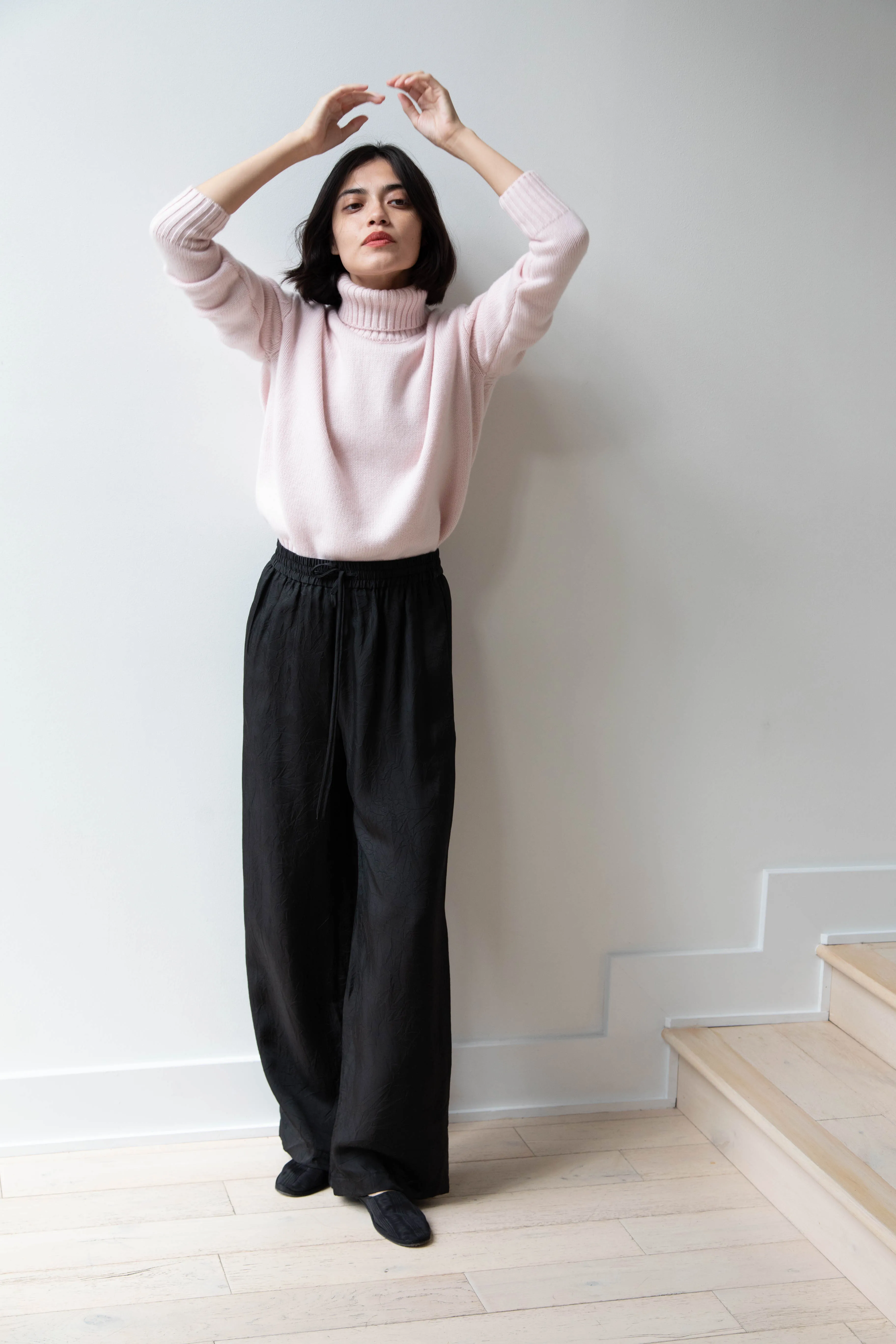 Sayaka Davis | Pull On Pants in Black Cupro