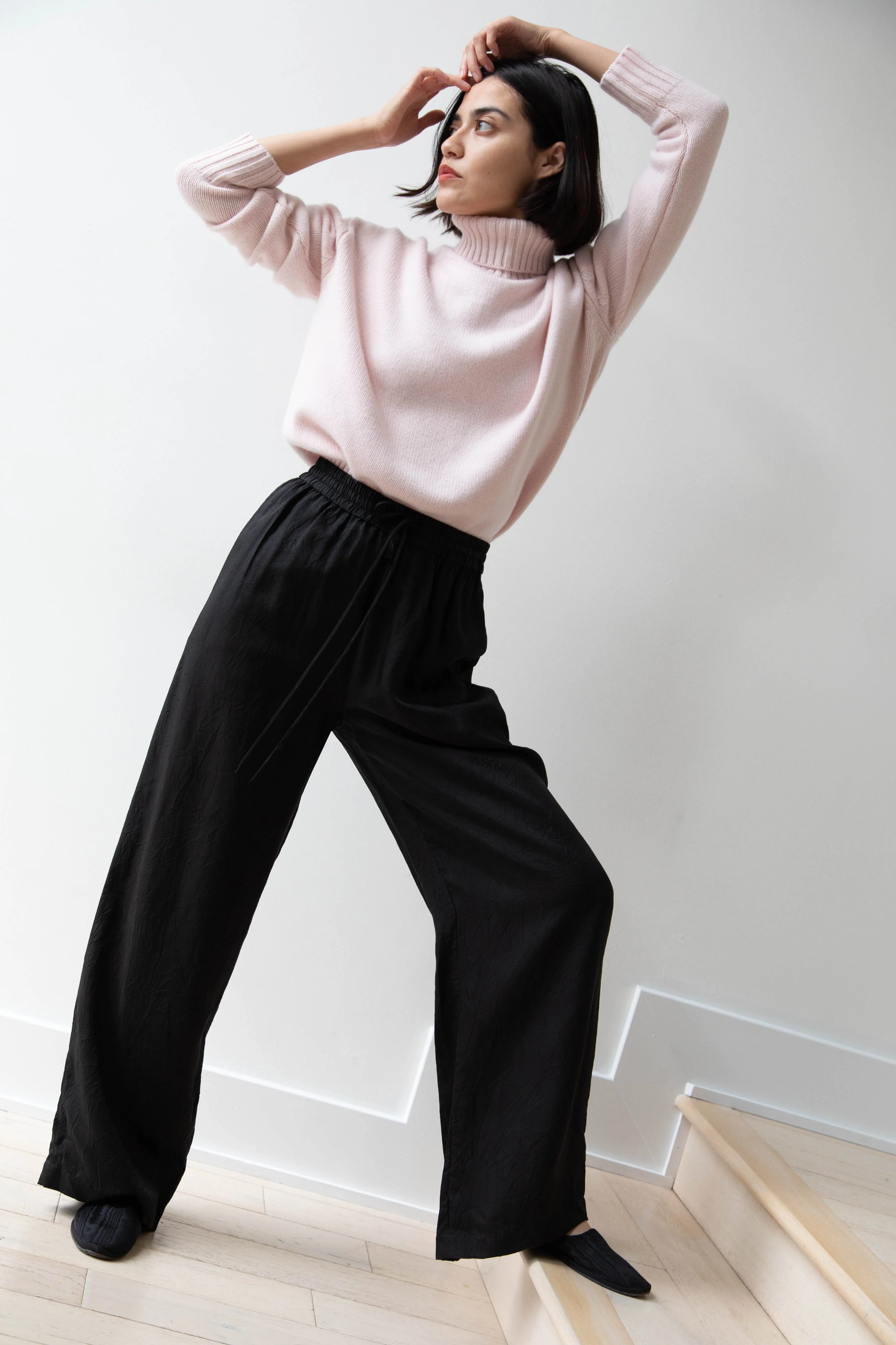 Sayaka Davis | Pull On Pants in Black Cupro