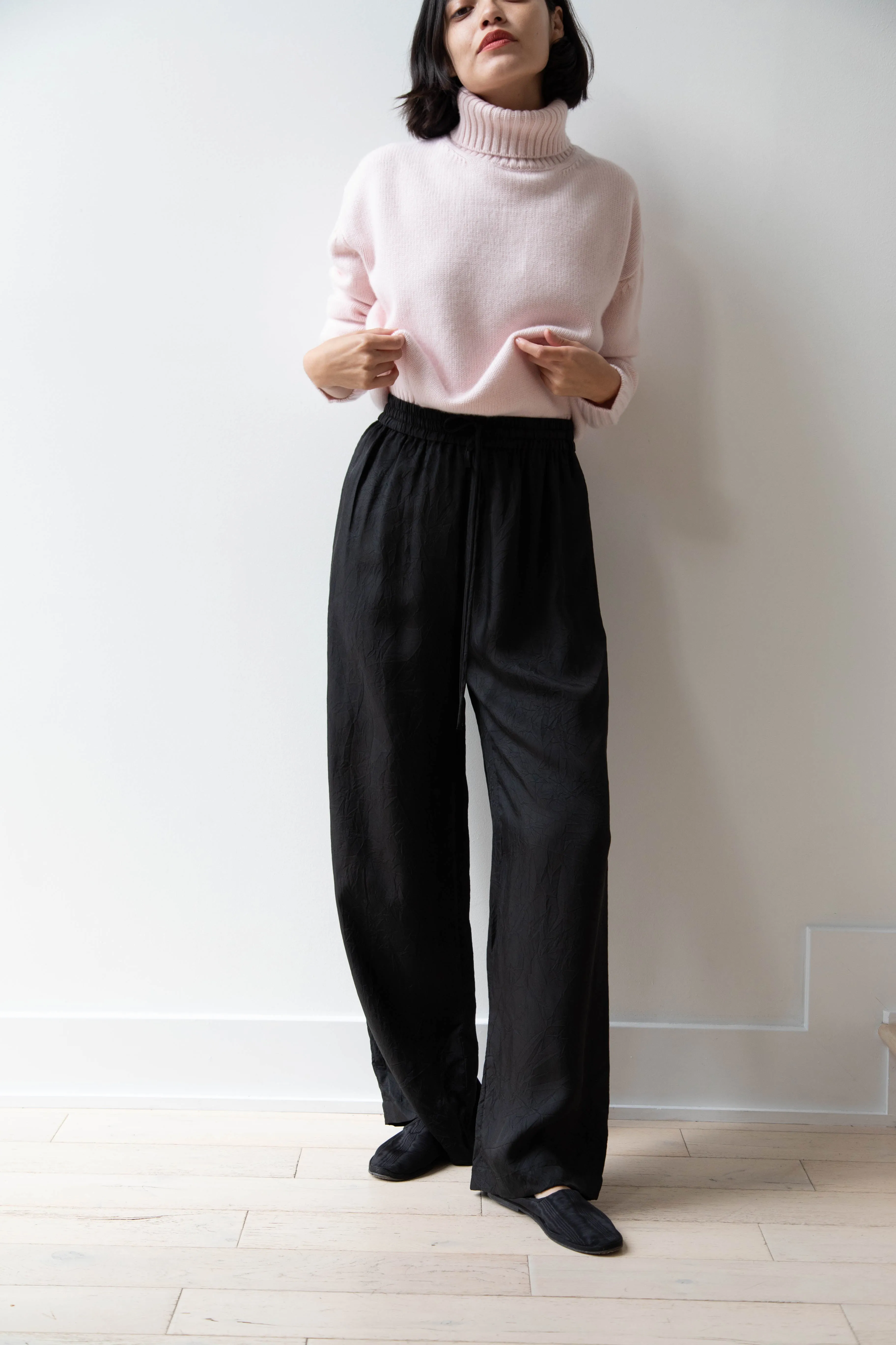 Sayaka Davis | Pull On Pants in Black Cupro