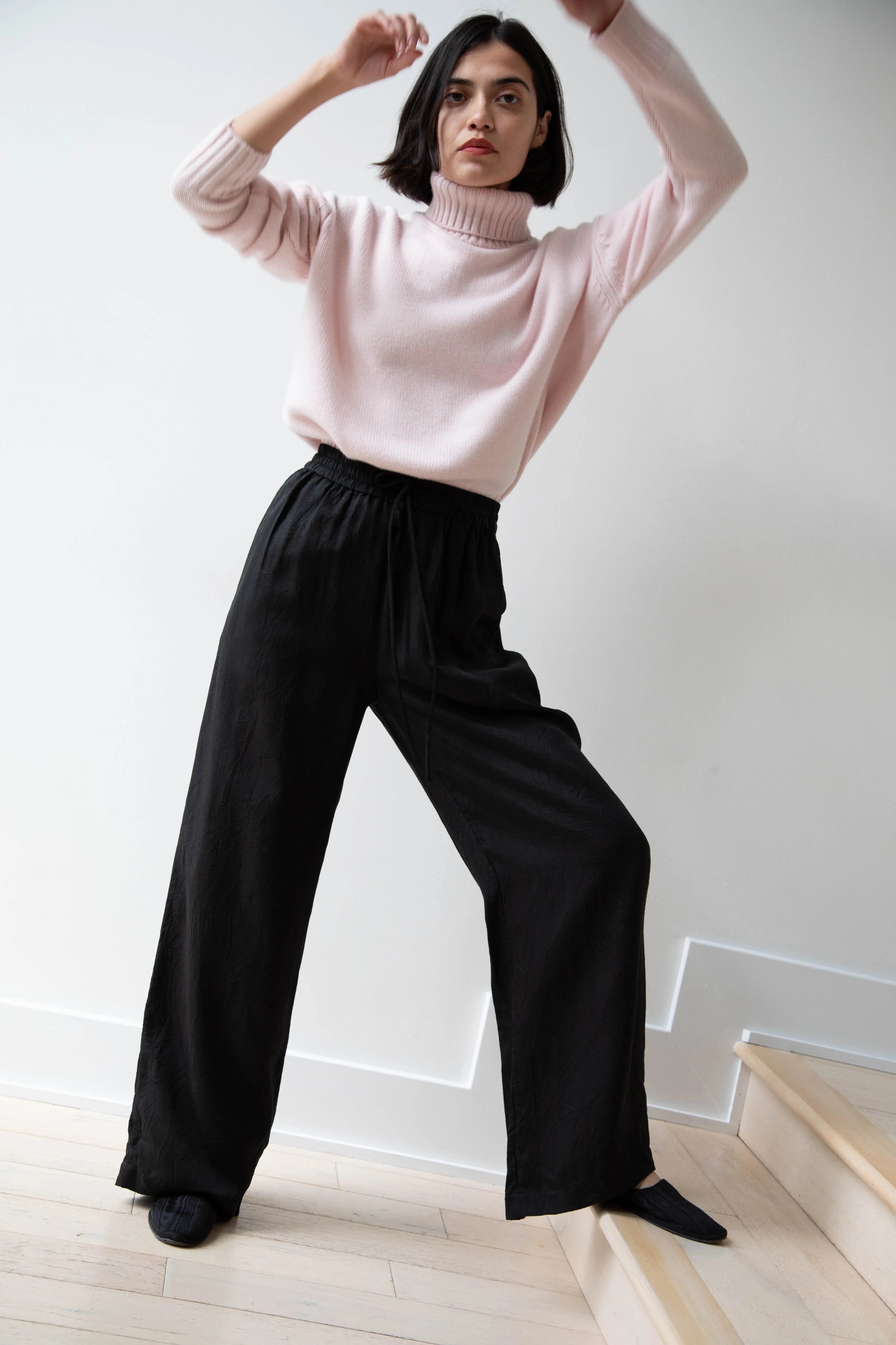 Sayaka Davis | Pull On Pants in Black Cupro