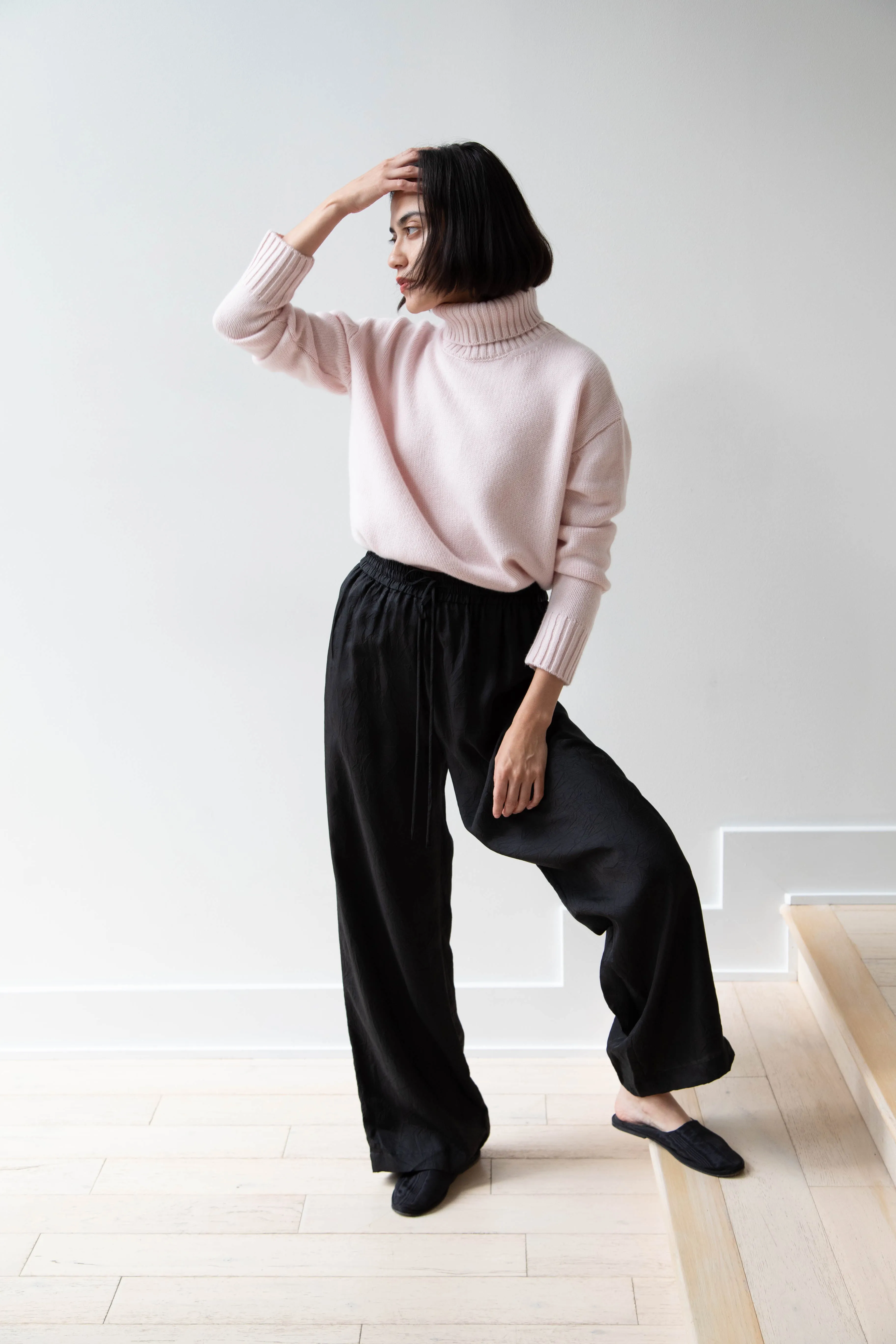 Sayaka Davis | Pull On Pants in Black Cupro