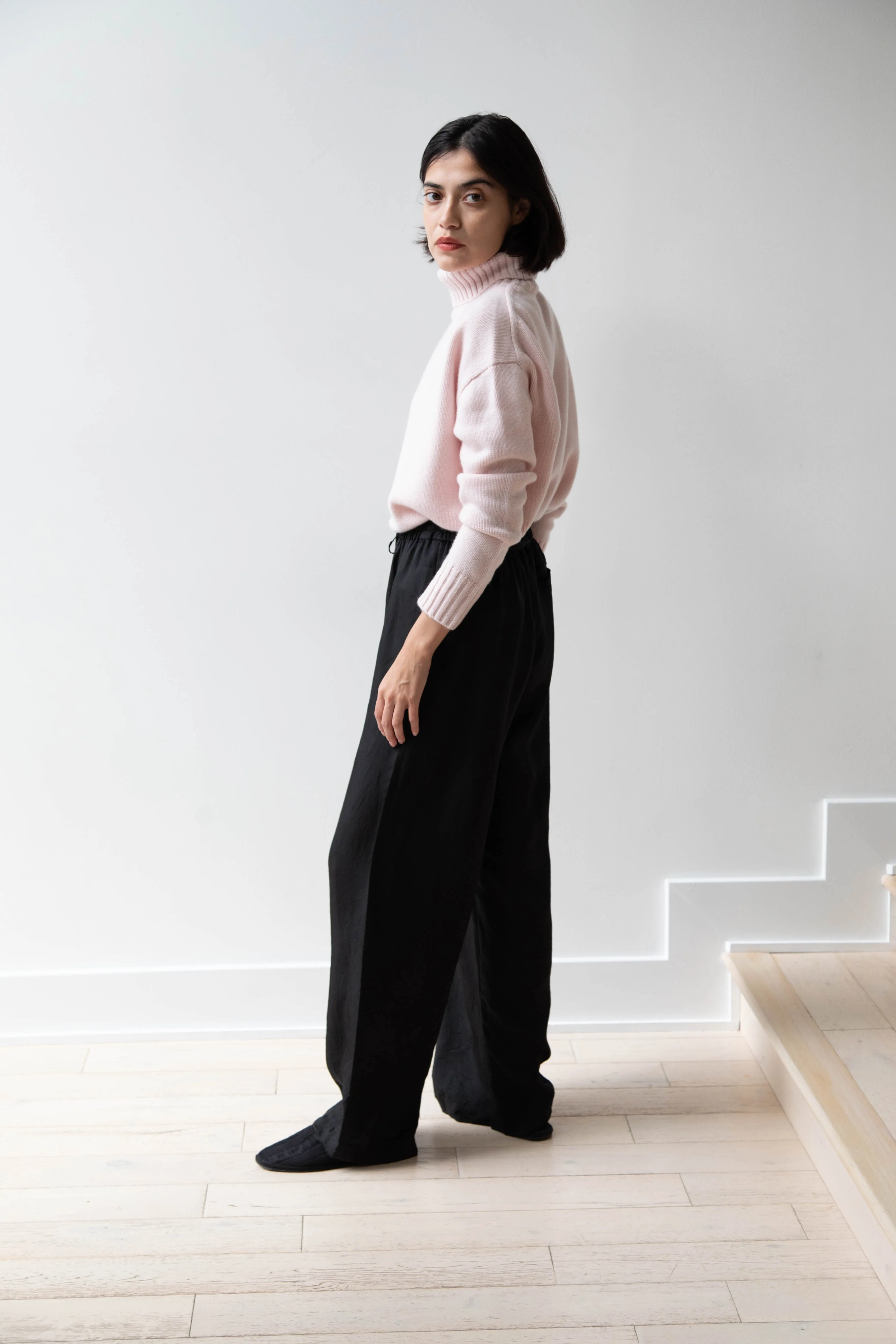 Sayaka Davis | Pull On Pants in Black Cupro