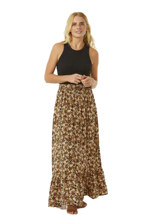 Sea Of Dreams Maxi Skirt in Brown