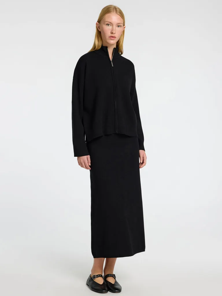 Selected Femme Kamma Midi Skirt in Black