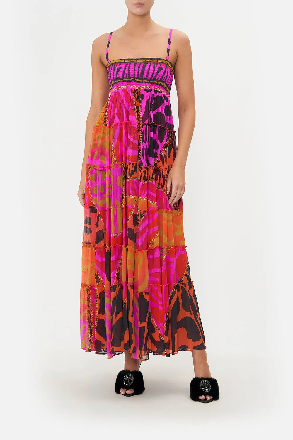 SHEER TIERED MAXI SKIRT ALWAYS CHANGE YOUR SPOTS