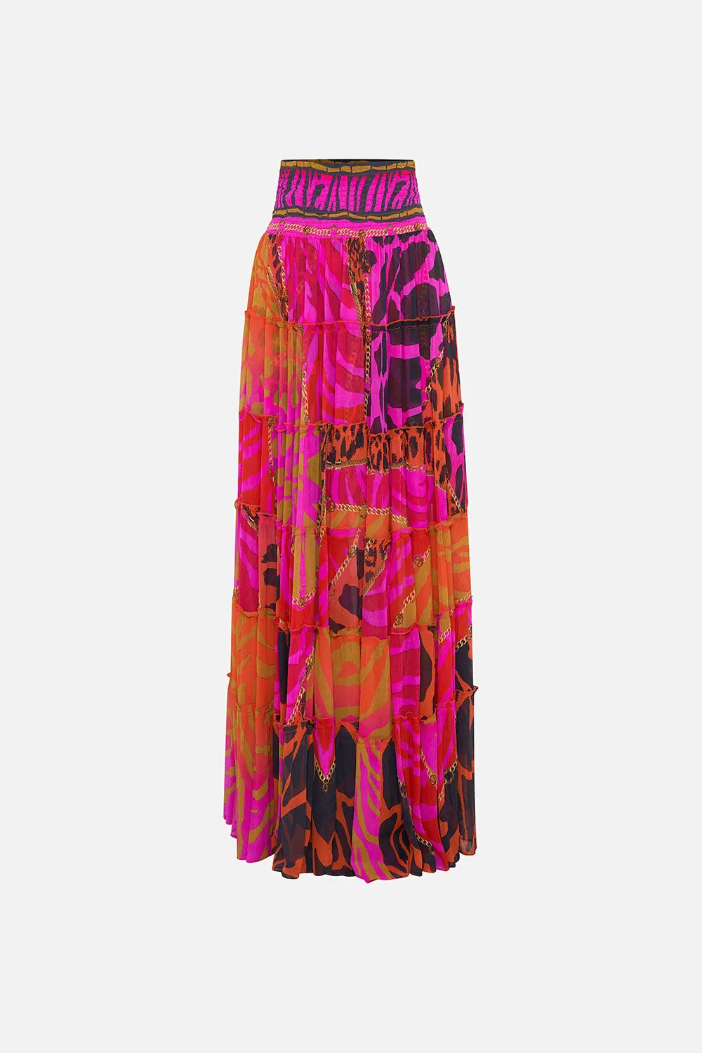 SHEER TIERED MAXI SKIRT ALWAYS CHANGE YOUR SPOTS